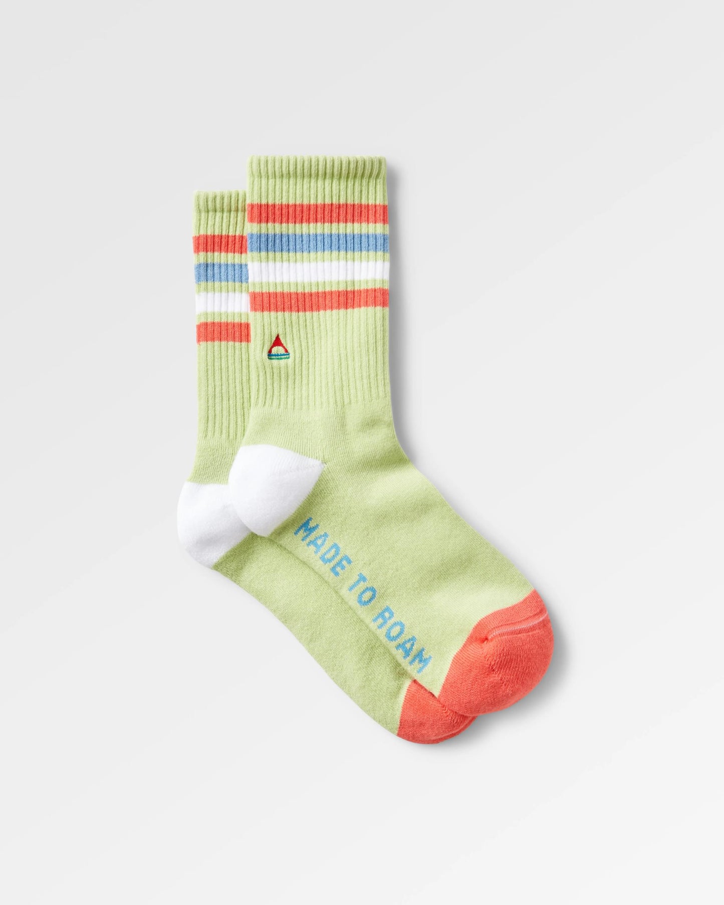 Organic Midweight Crew Socks - Green Fig