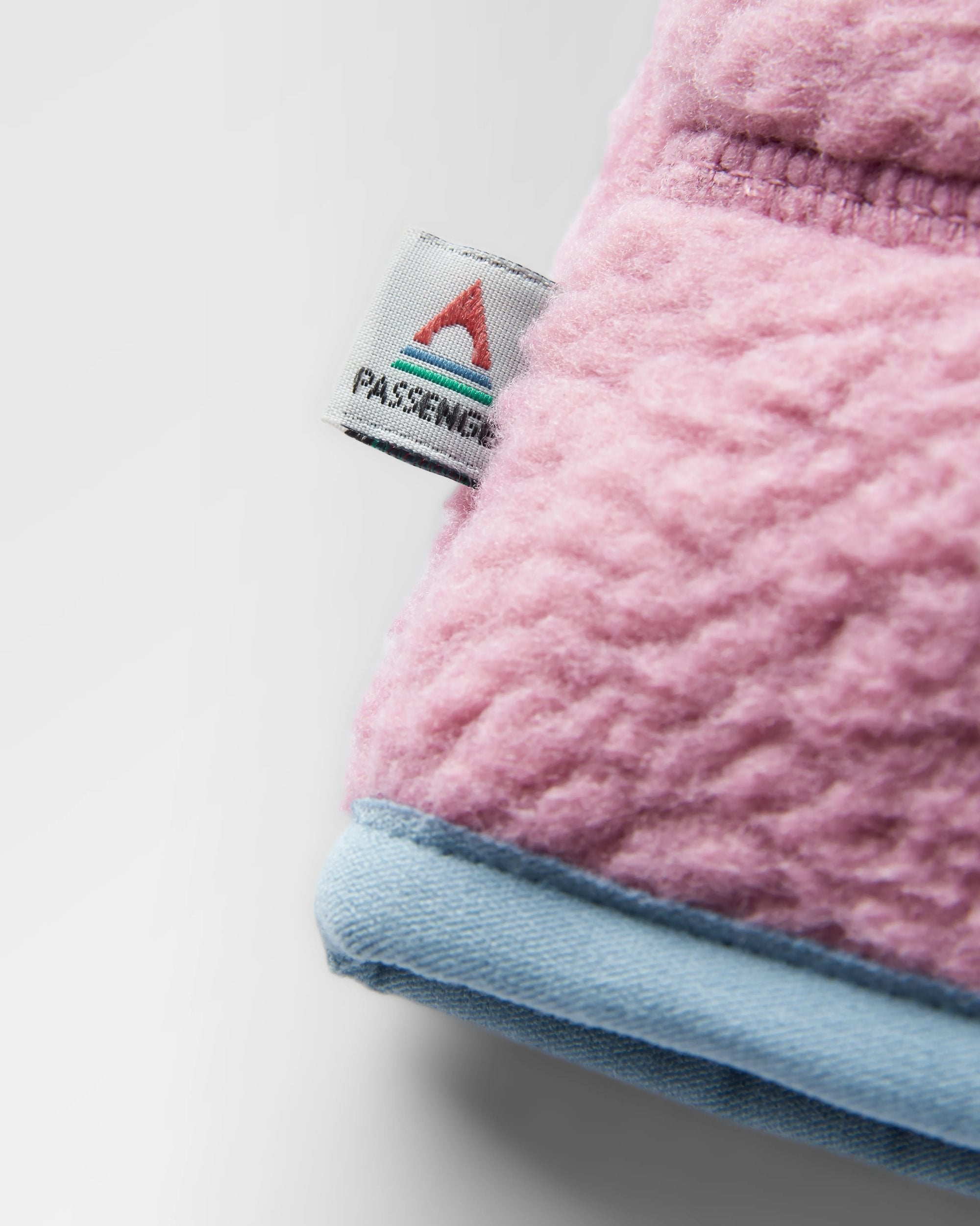 Home Recycled Sherpa Fleece - Oatmeal/Pink haze - Flatlay
