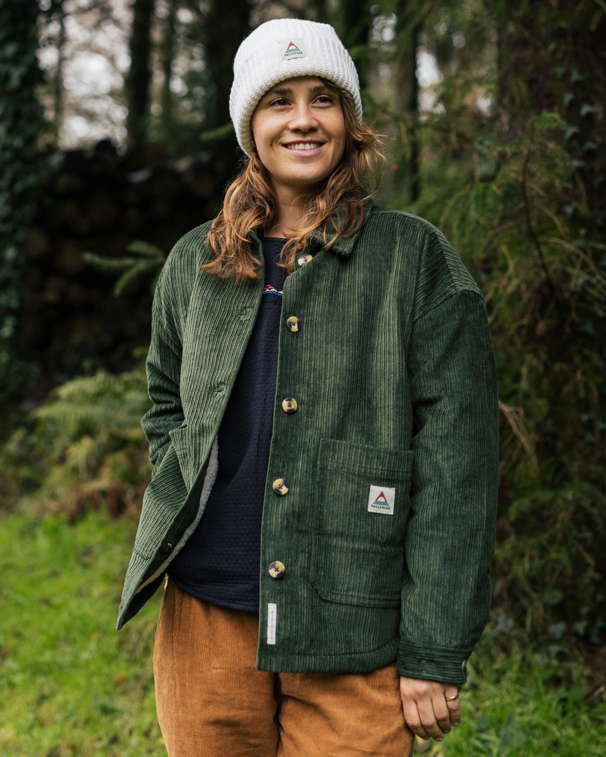 Flint Corduroy Overshirt - Fir Tree - Lifestyle