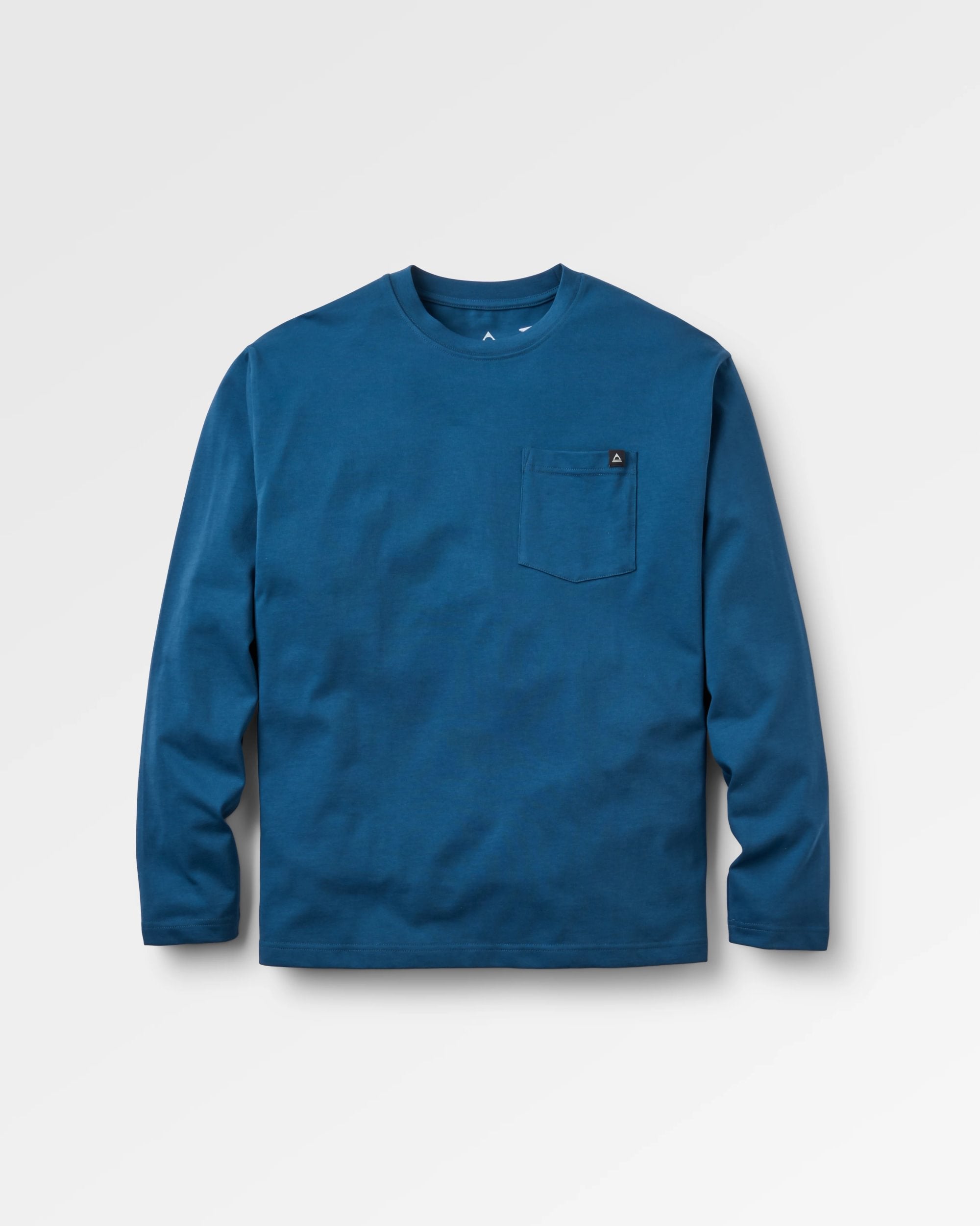 Heritage Relaxed Fit LS T-Shirt - Dark Denim - Flatlay