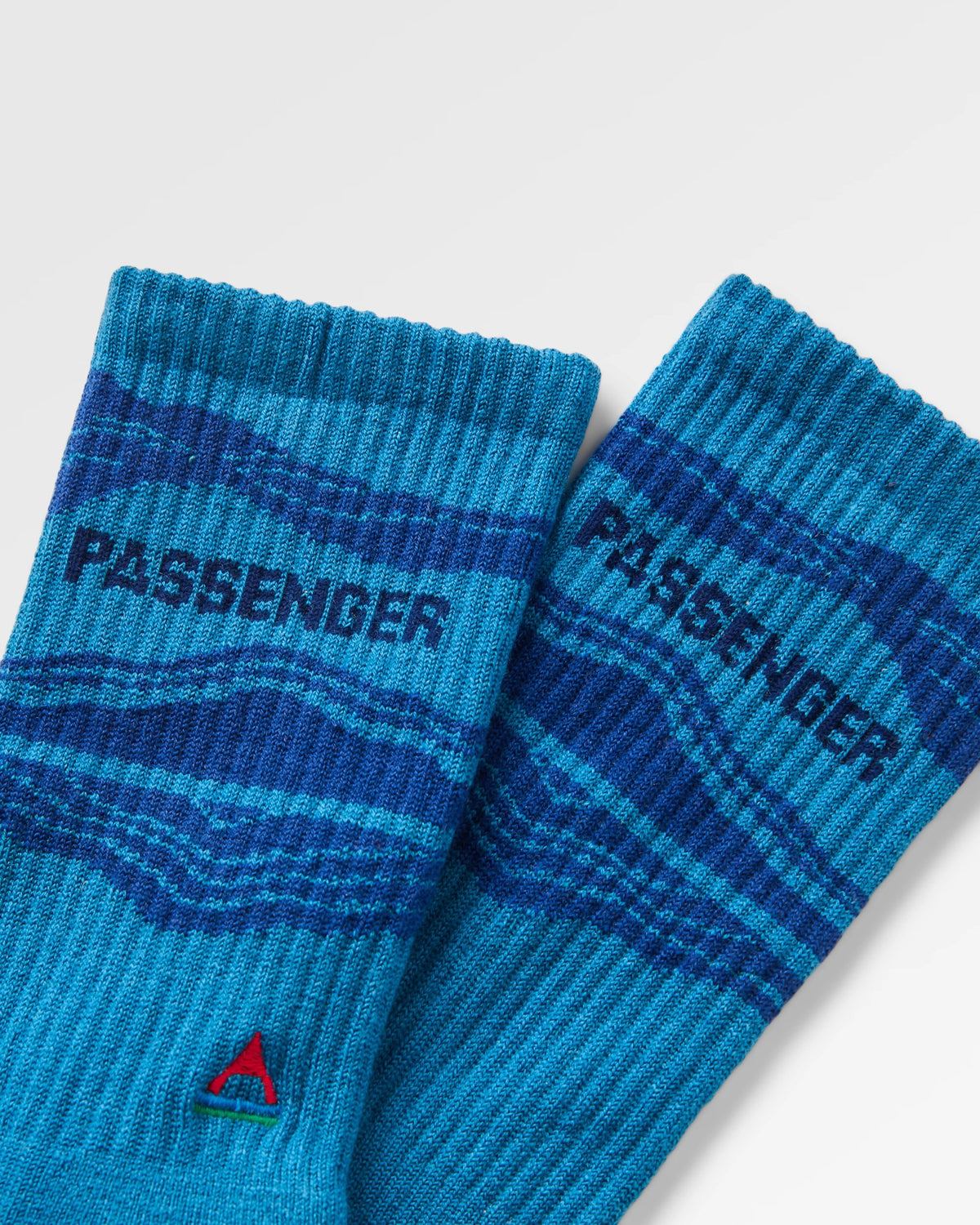Tahola Merino Socks - Blue Steel - Flatlay