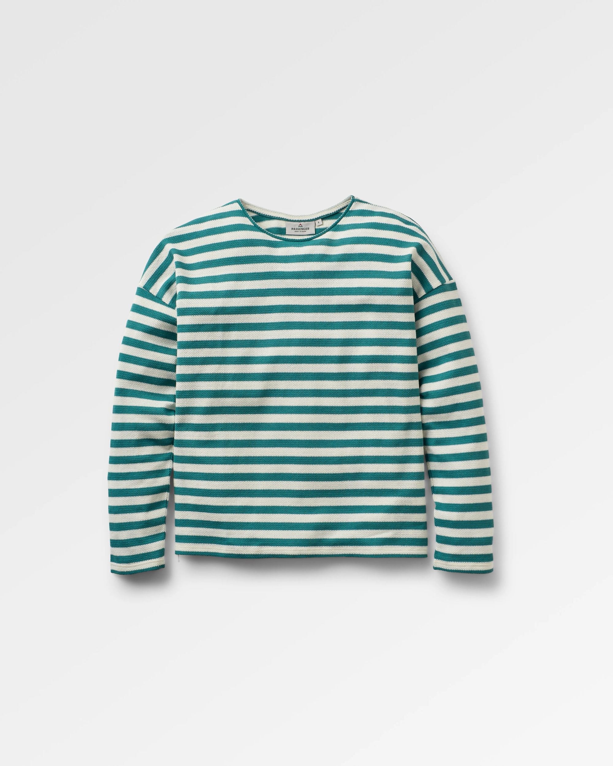 Panorama Striped LS T-Shirt - Arctic Stripe - Flatlay