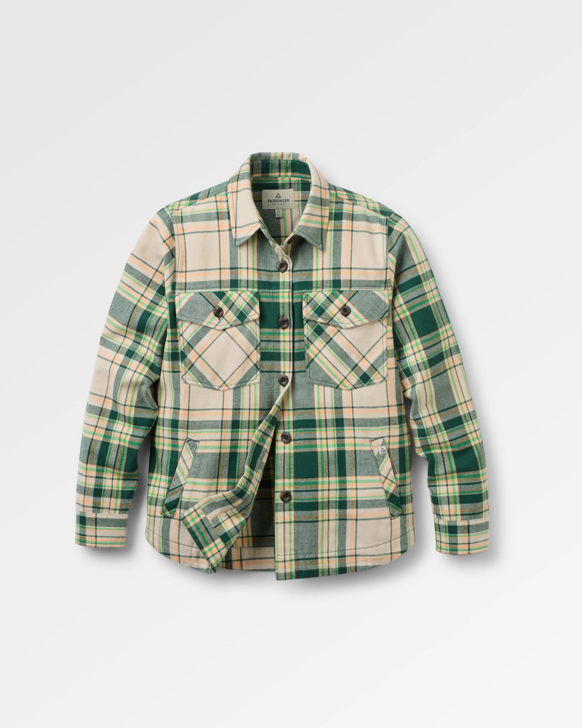 Stella Organic Cotton LS Shirt - Pineneedle Check - Flatlay