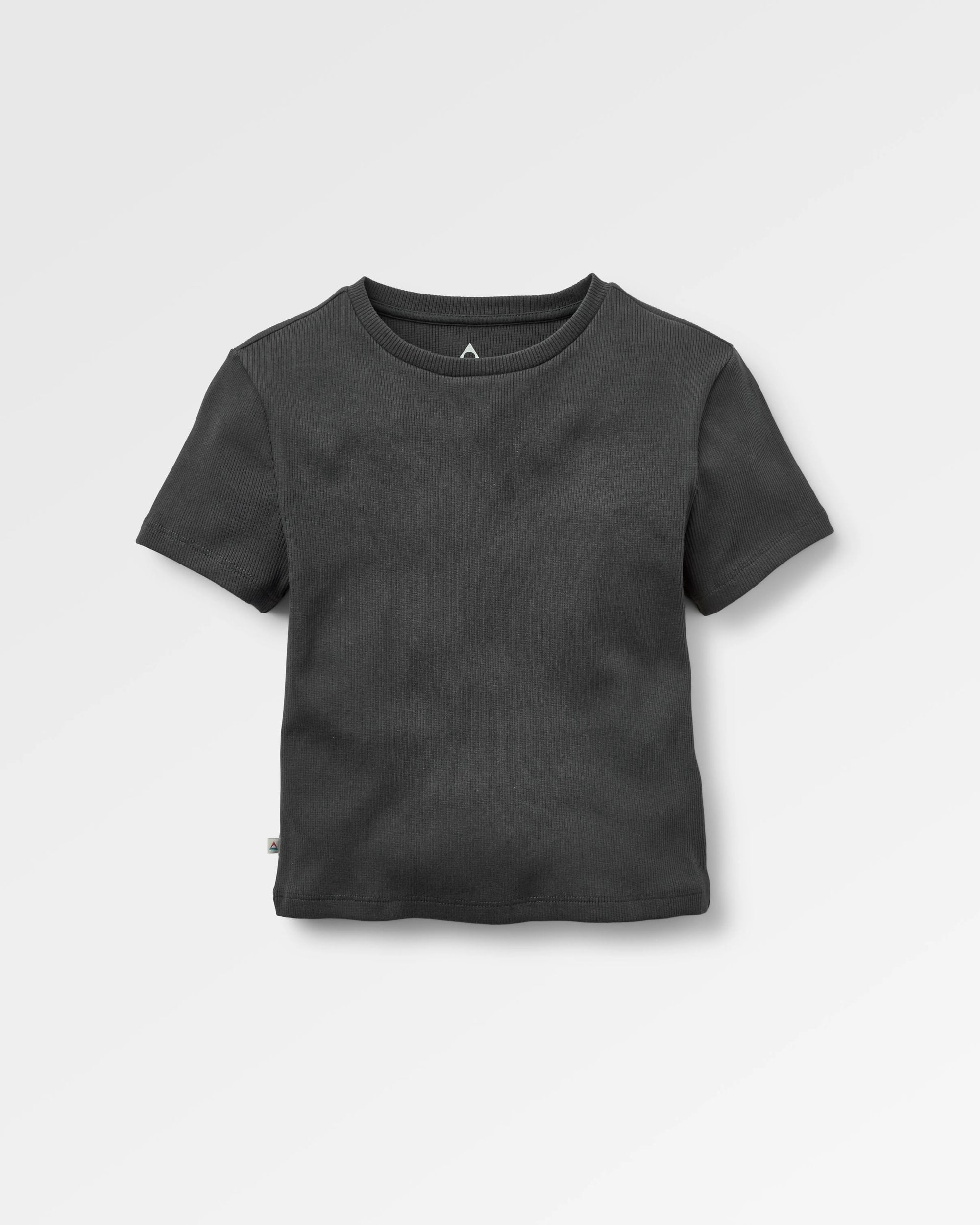 Out There Ribbed Cropped T-Shirt - Faded Black