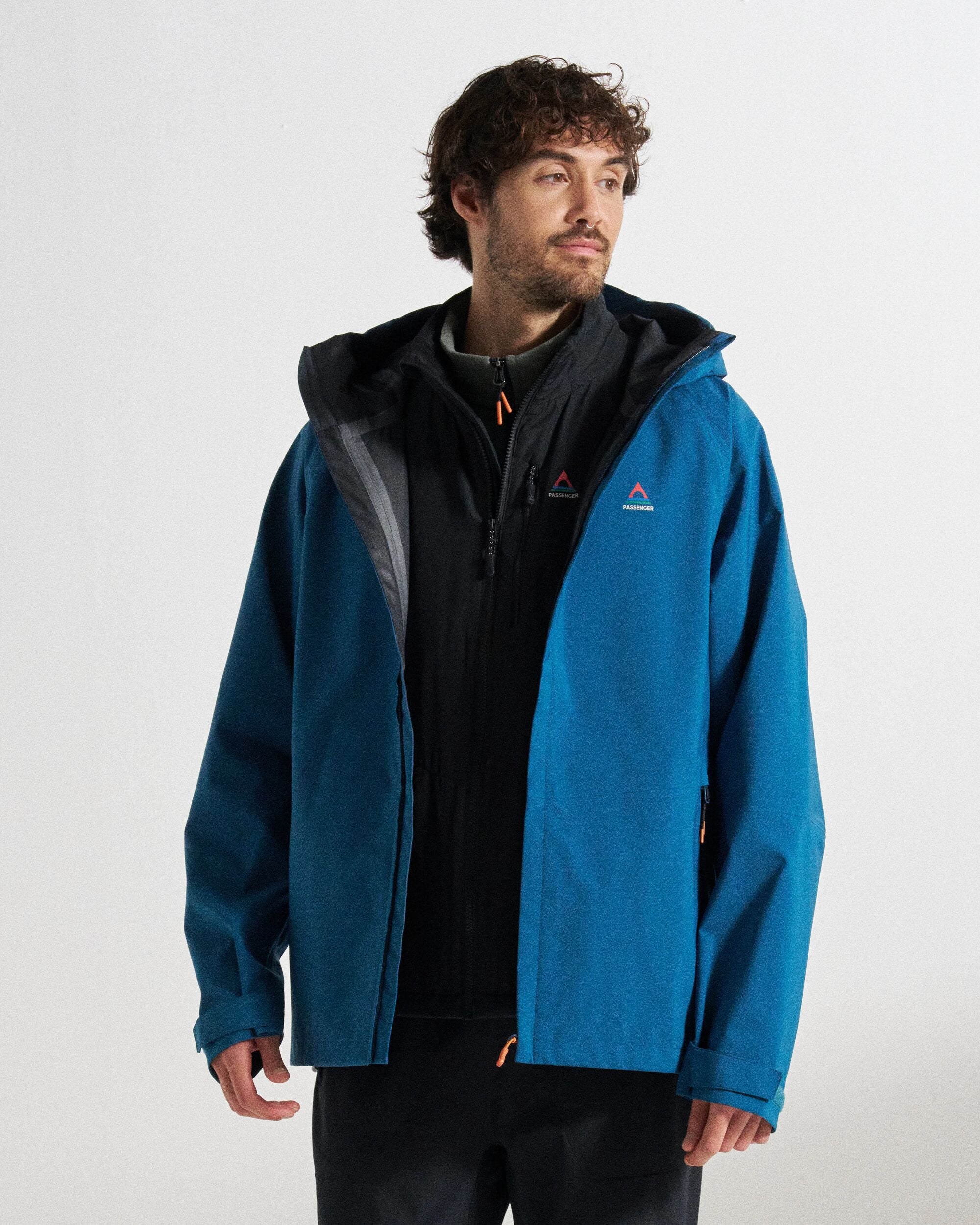 Five Season Waterproof Jacket - Tidal Blue - Studio Model