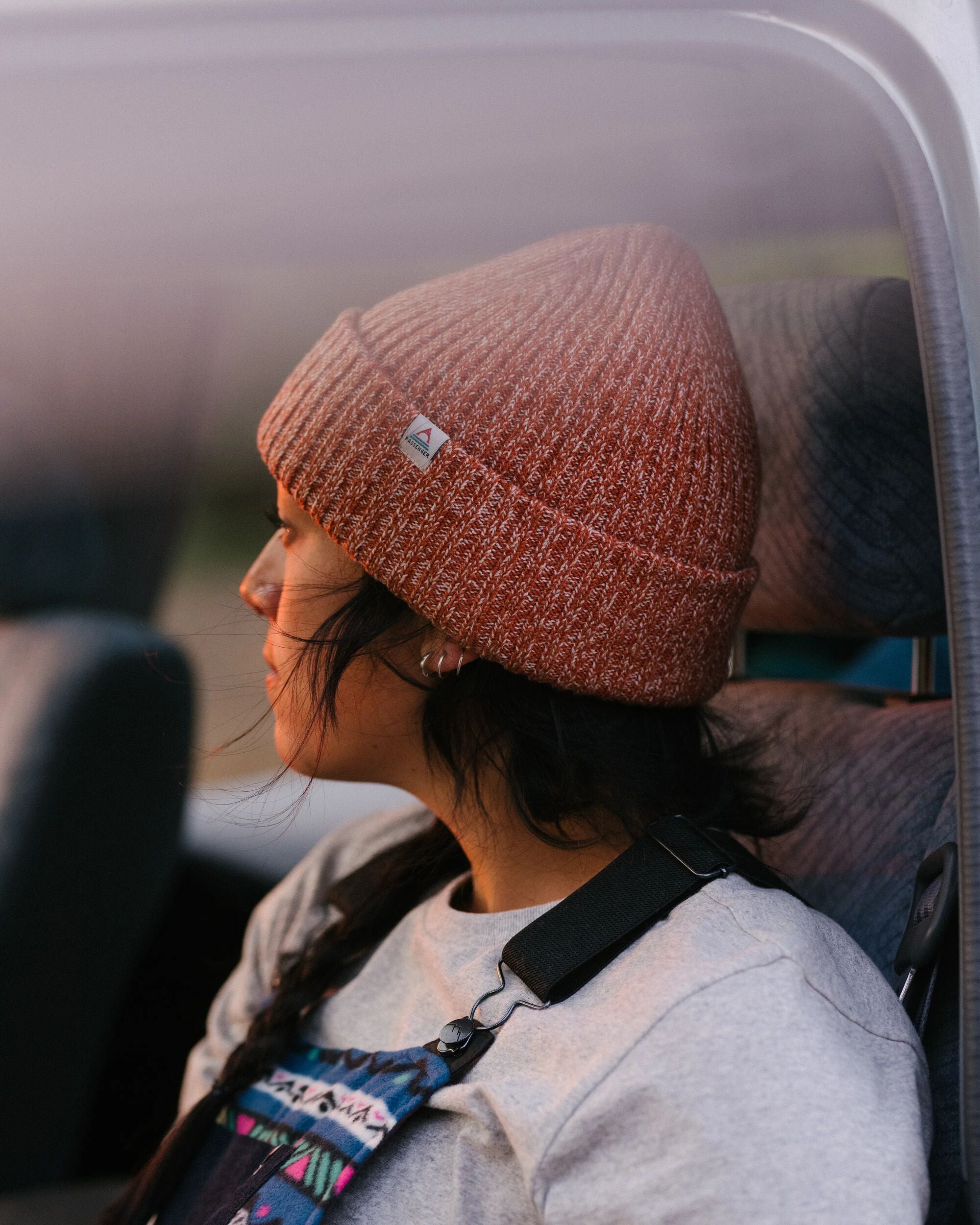 Fisherman Marl Beanie - Burnt Orange - Lifestyle - Female