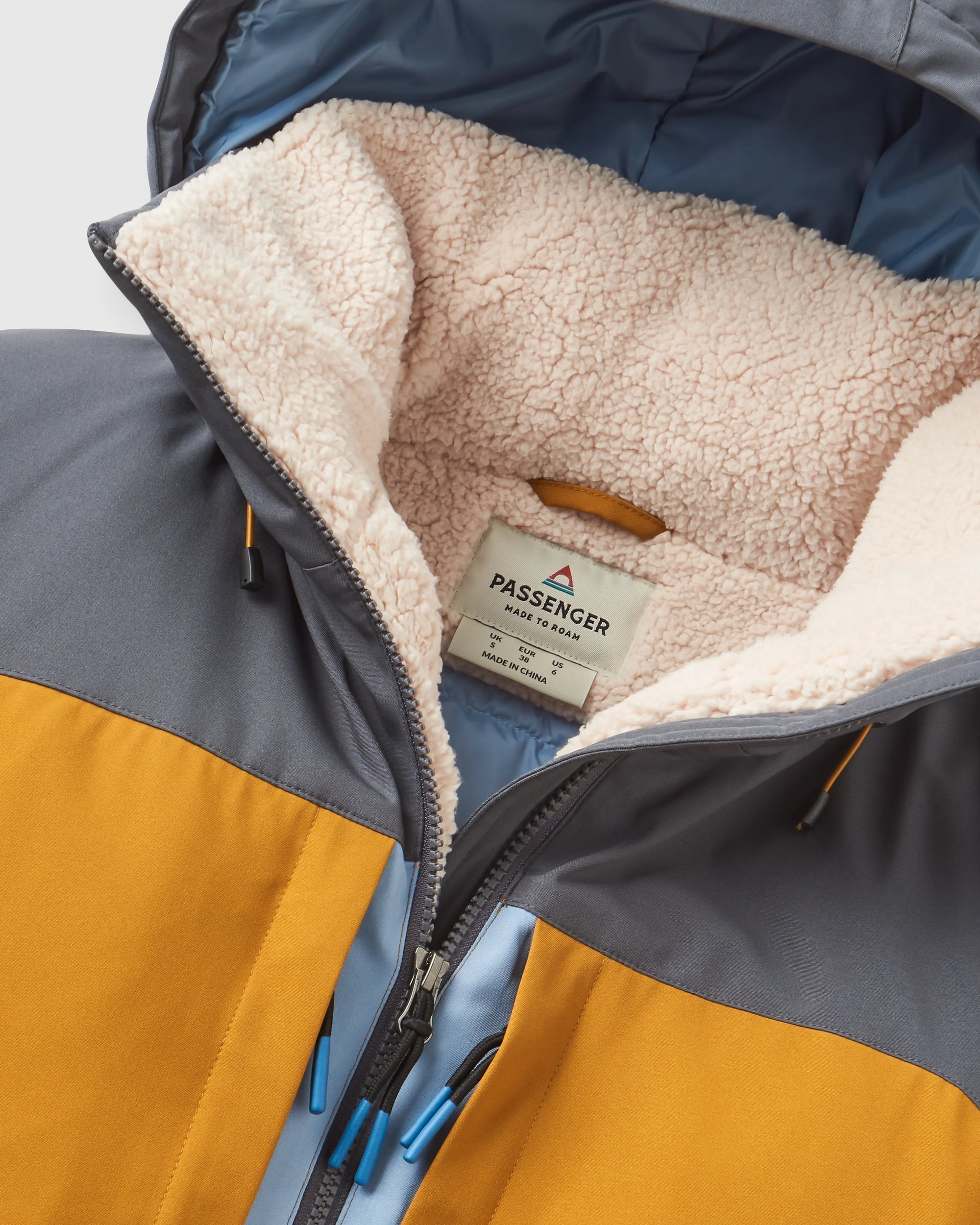 Lumi Colour Block Parka - Golden Brown - Flatlay