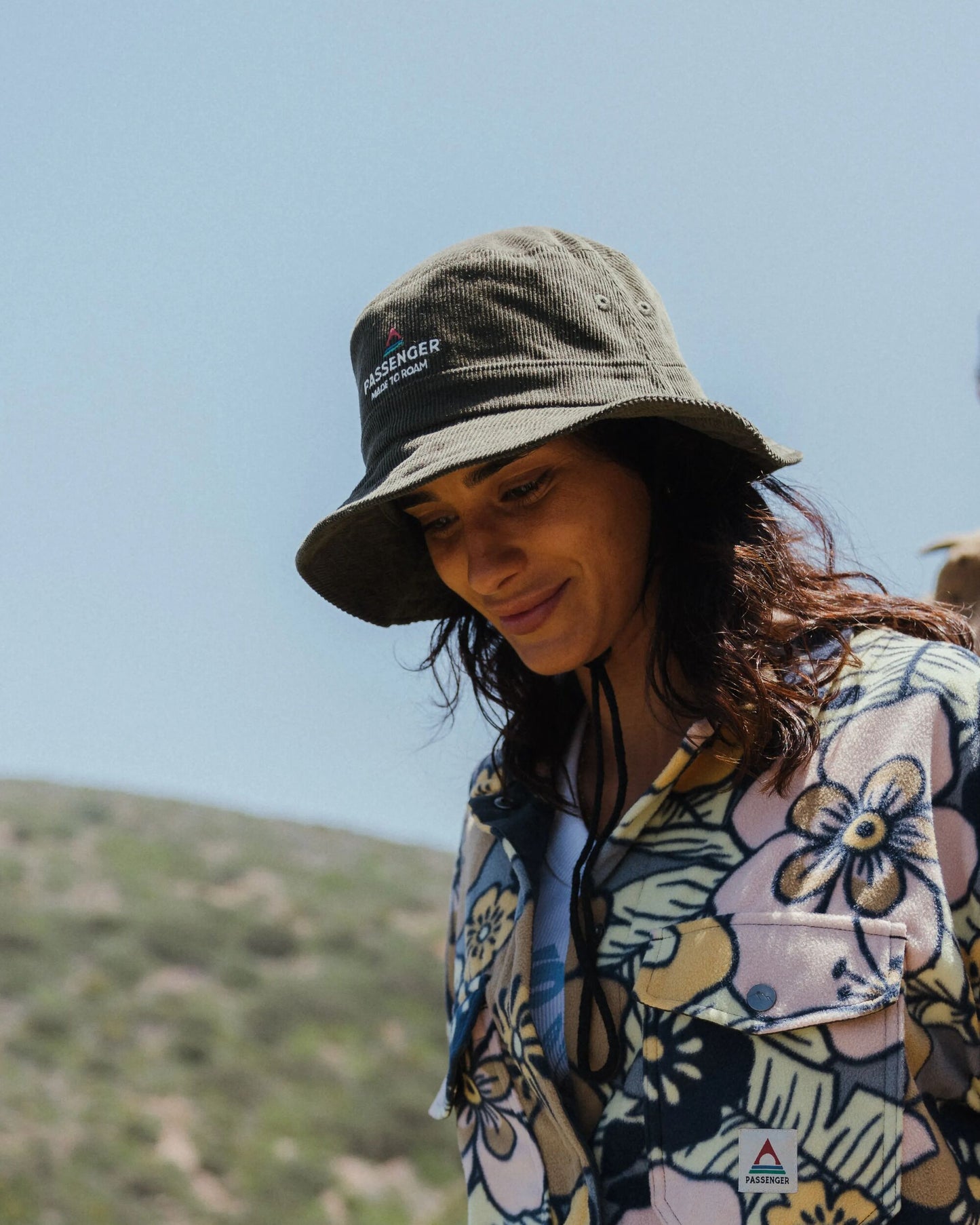 Womens_Forest Recycled Cord Bucket Hat - Khaki - Lifestyle