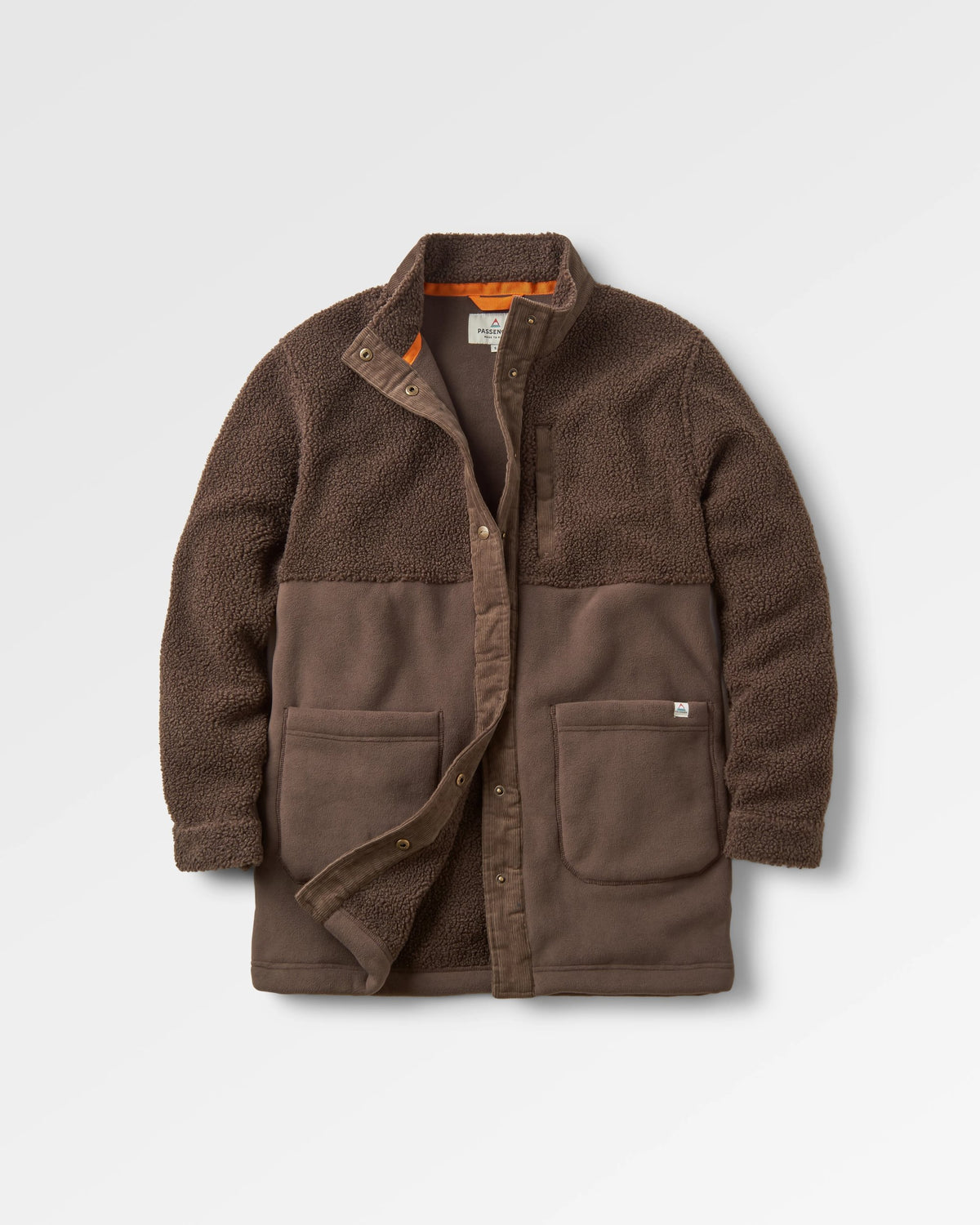Nash Recycled Fleece - Coffee - Flatlay