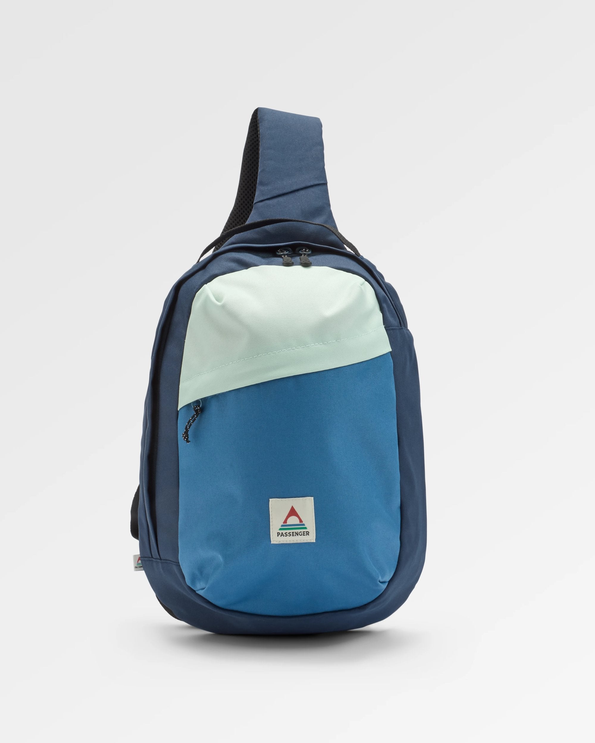 Boondocker Recycled Sling 8L - Rich Navy/Surf Spray/Moonlight Blue - Flatlay