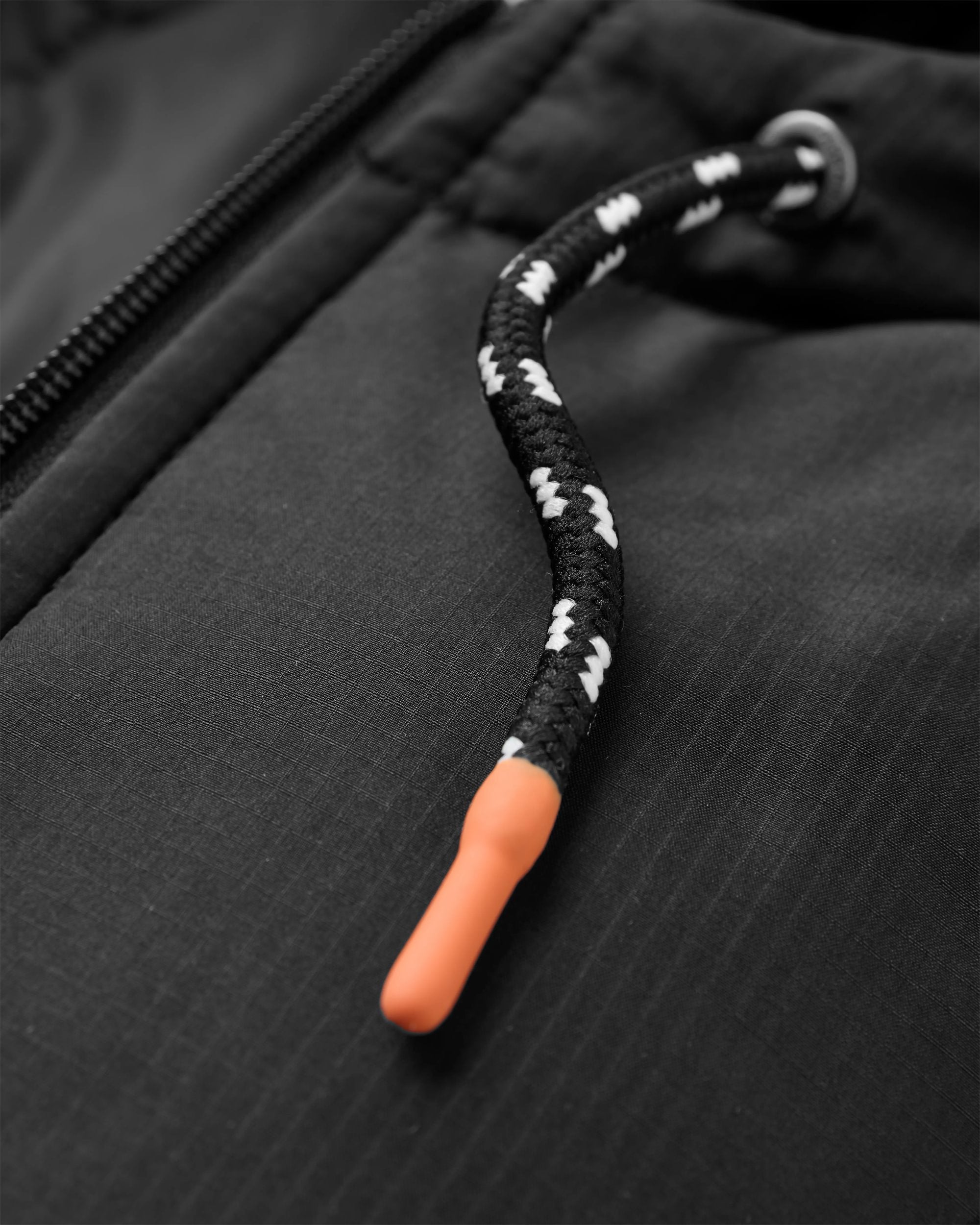 Oceanic Recycled Insulated Anorak - Black/Retro Orange  - Flatlay