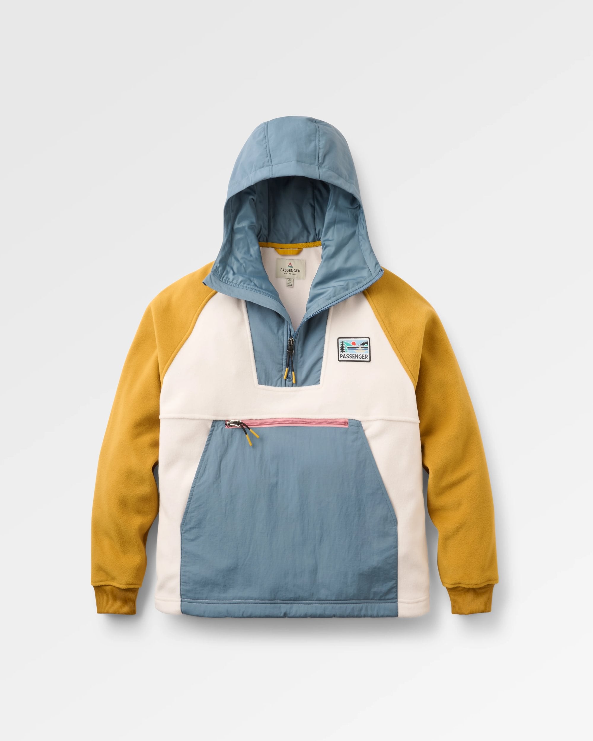 Alexander Hooded Polartec® Fleece
- Stormy Blue/White Sand - Flatlay