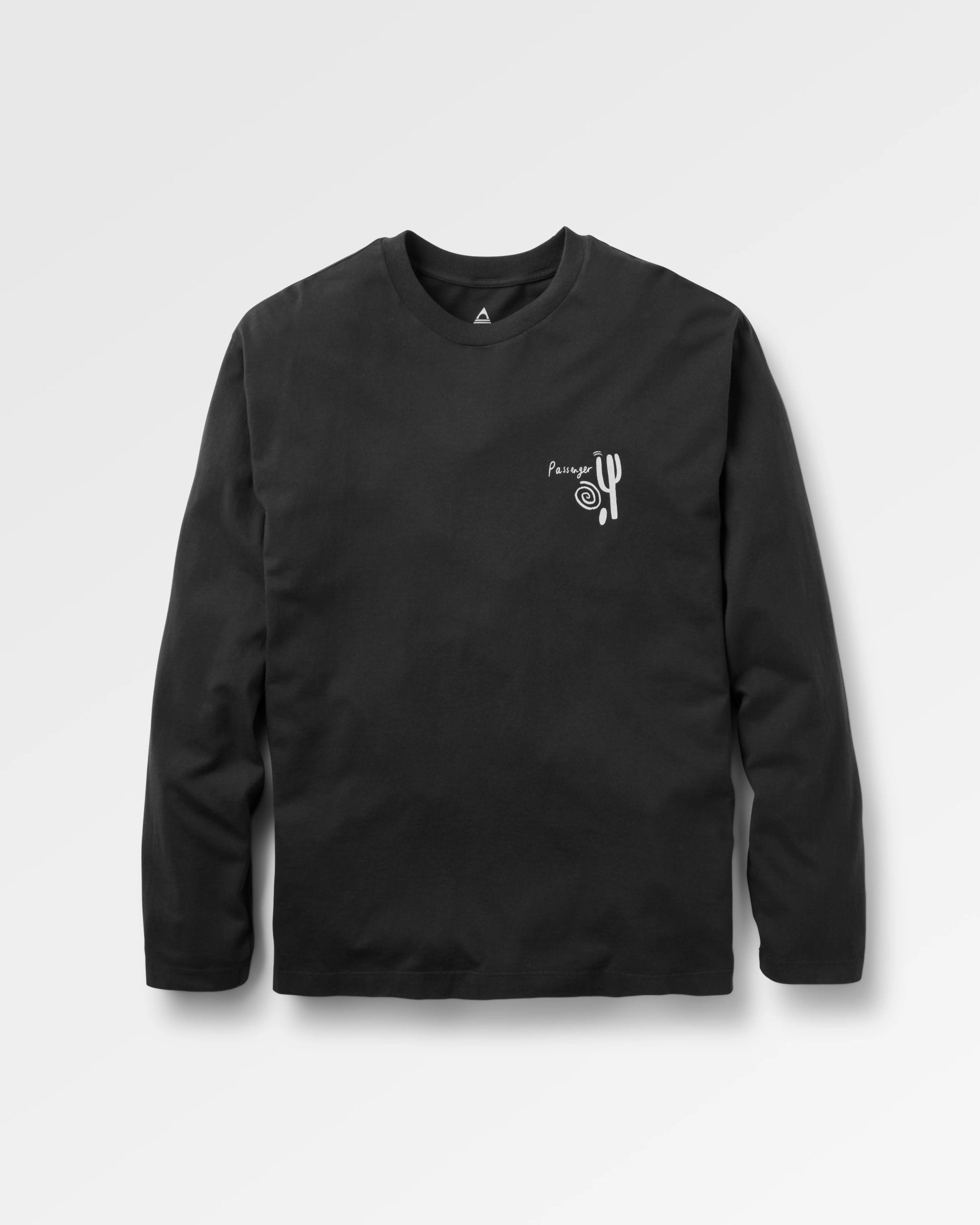 Roam Further Relaxed Fit LS T-shirt - Black - Flatlay