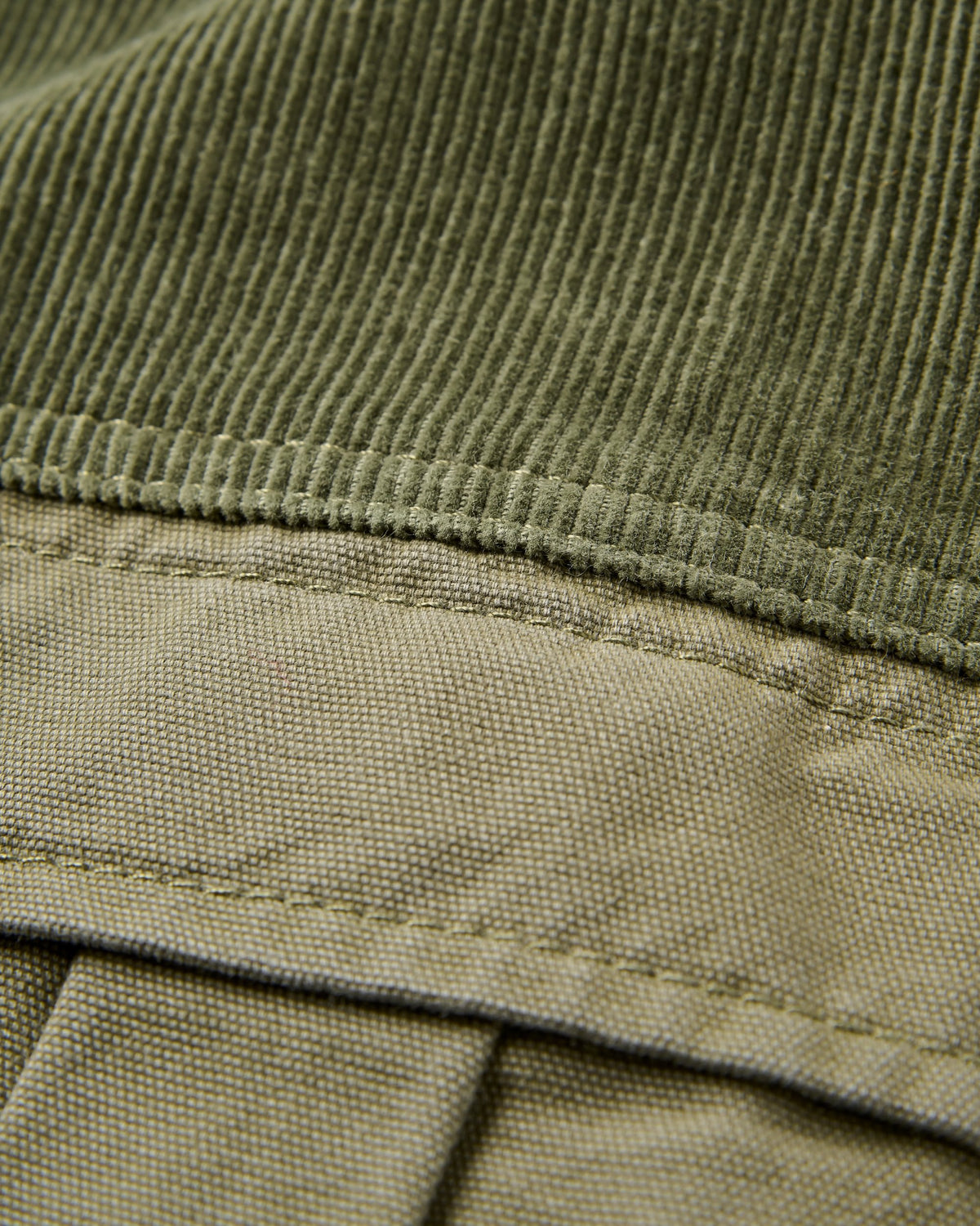 Nomad Corduroy Overshirt - Dusty Olive - Flatlay