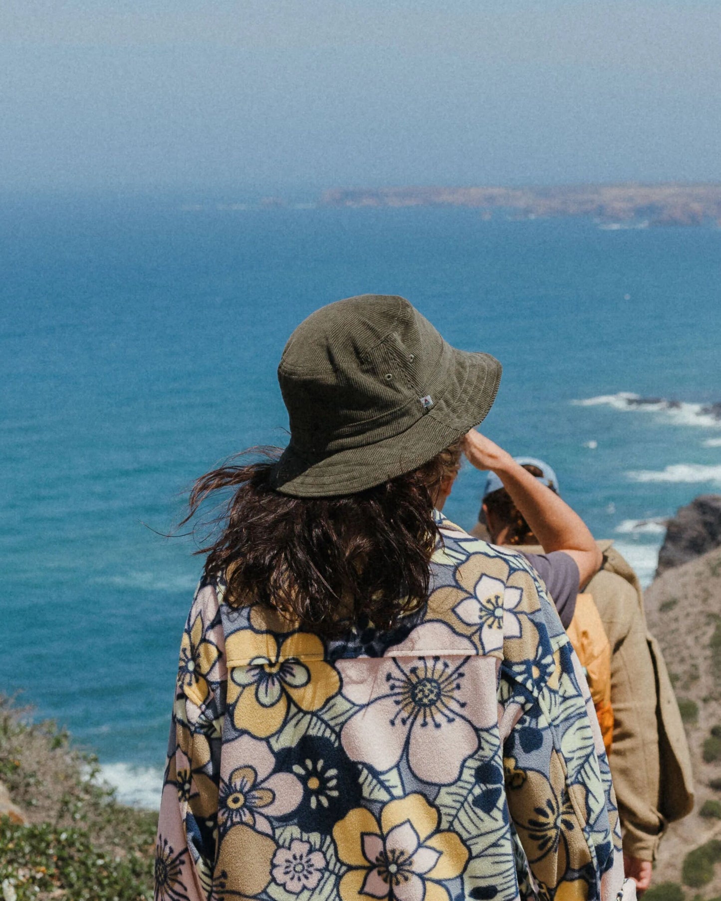 Womens_Forest Recycled Cord Bucket Hat - Khaki - Lifestyle