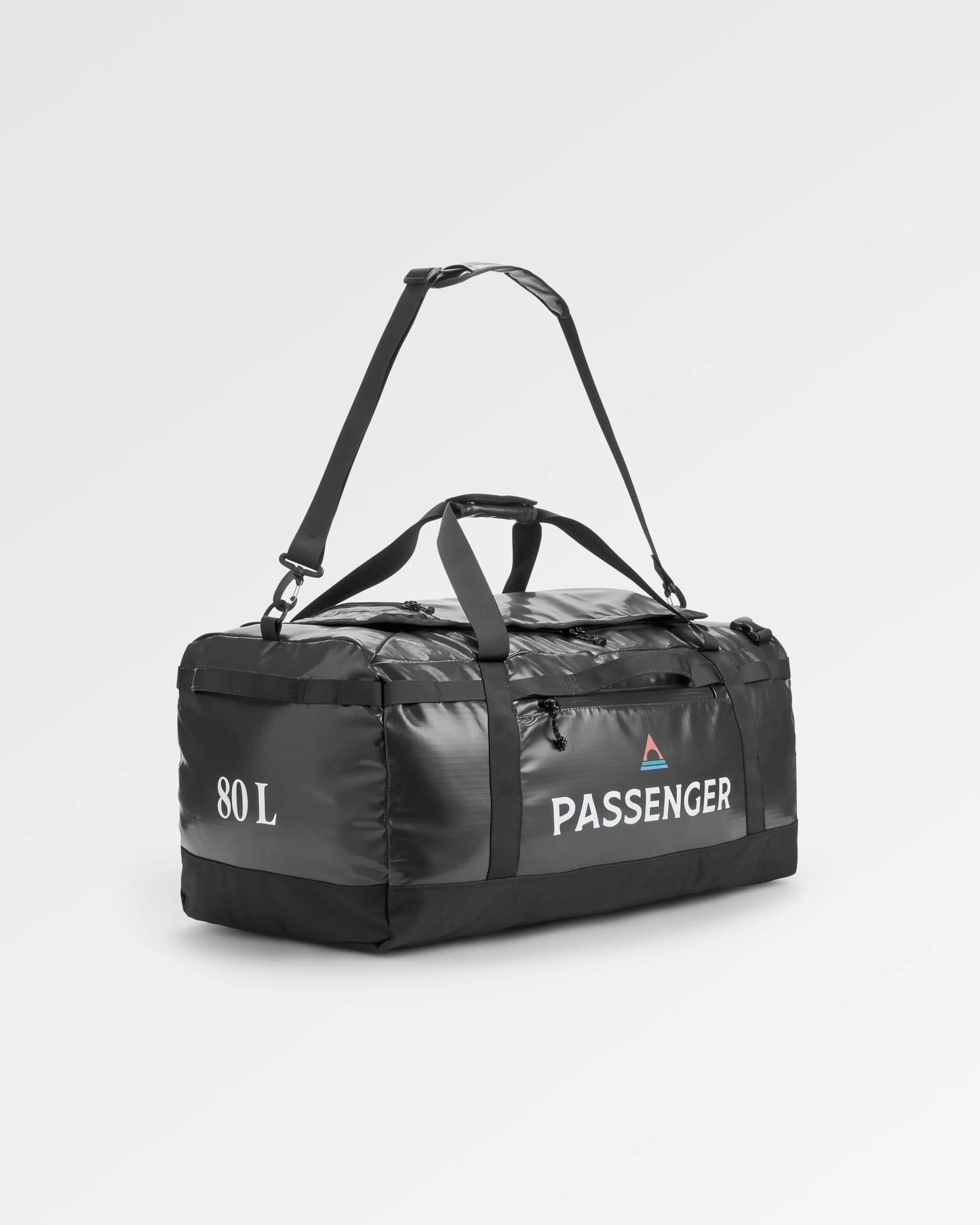 Roamer Recycled 80L Duffel Bag - Phantom Black - Flatlay