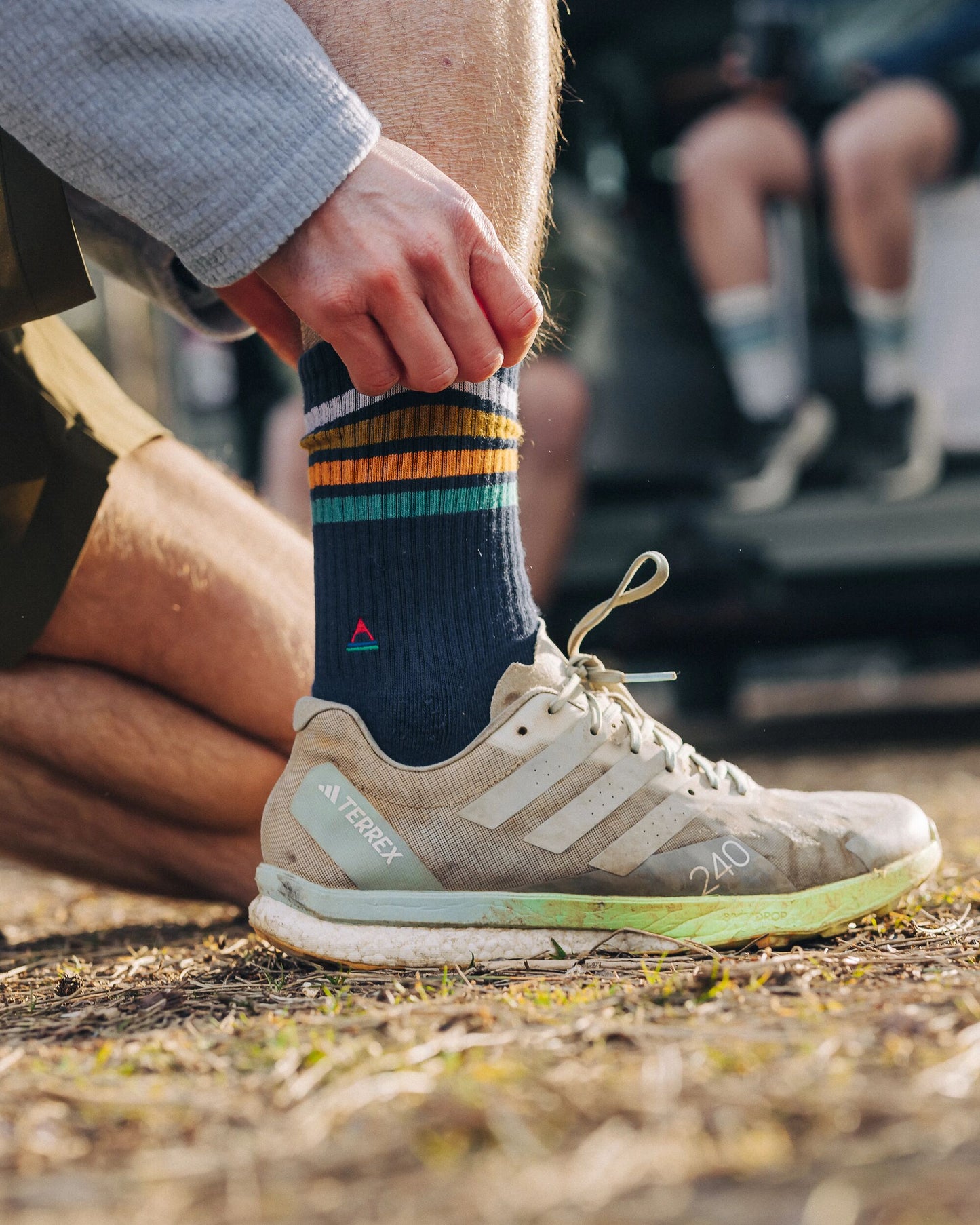 MensOrganic Midweight Crew Socks - Rich Navy - Lifestyle