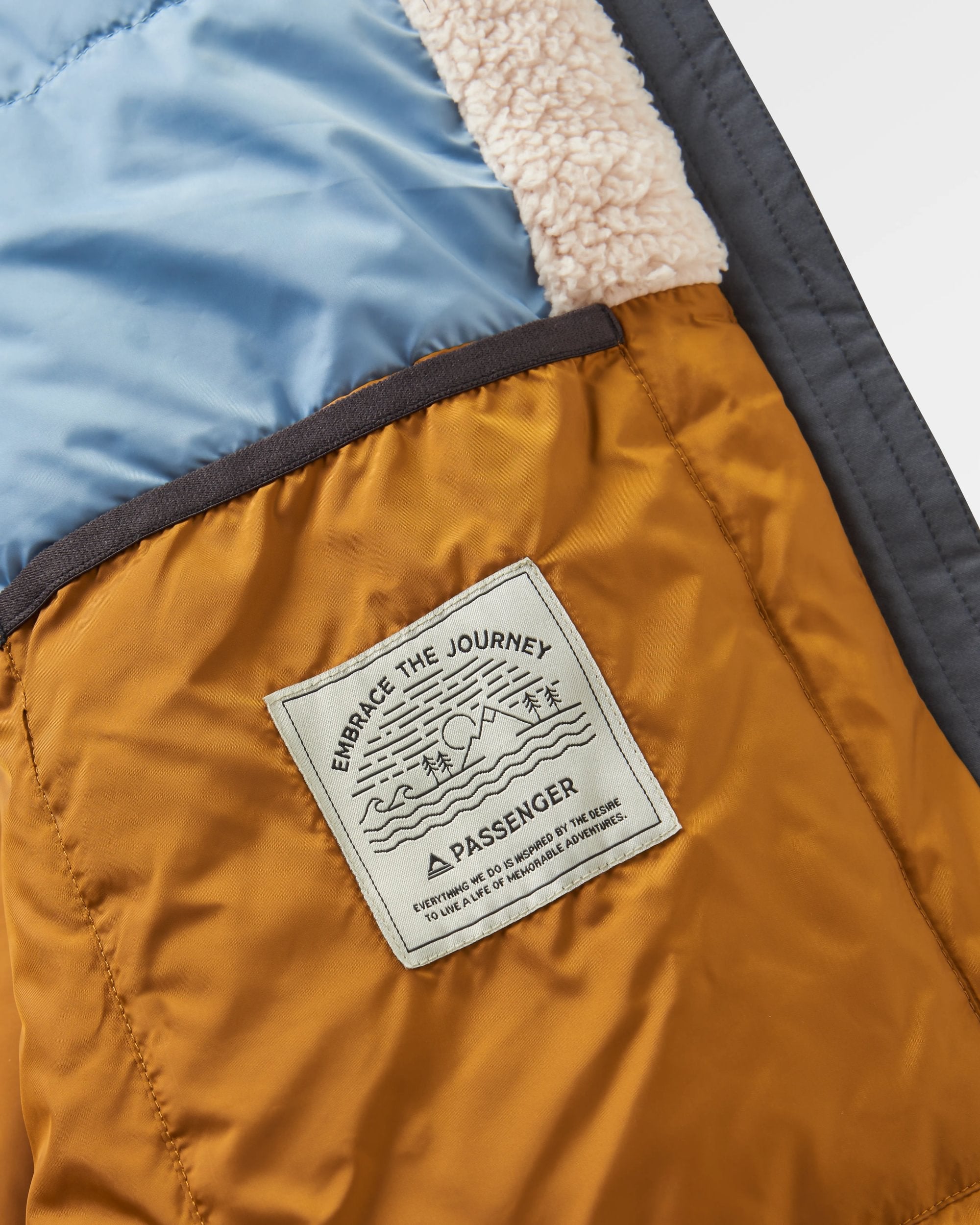 Lumi Colour Block Parka - Golden Brown - Flatlay