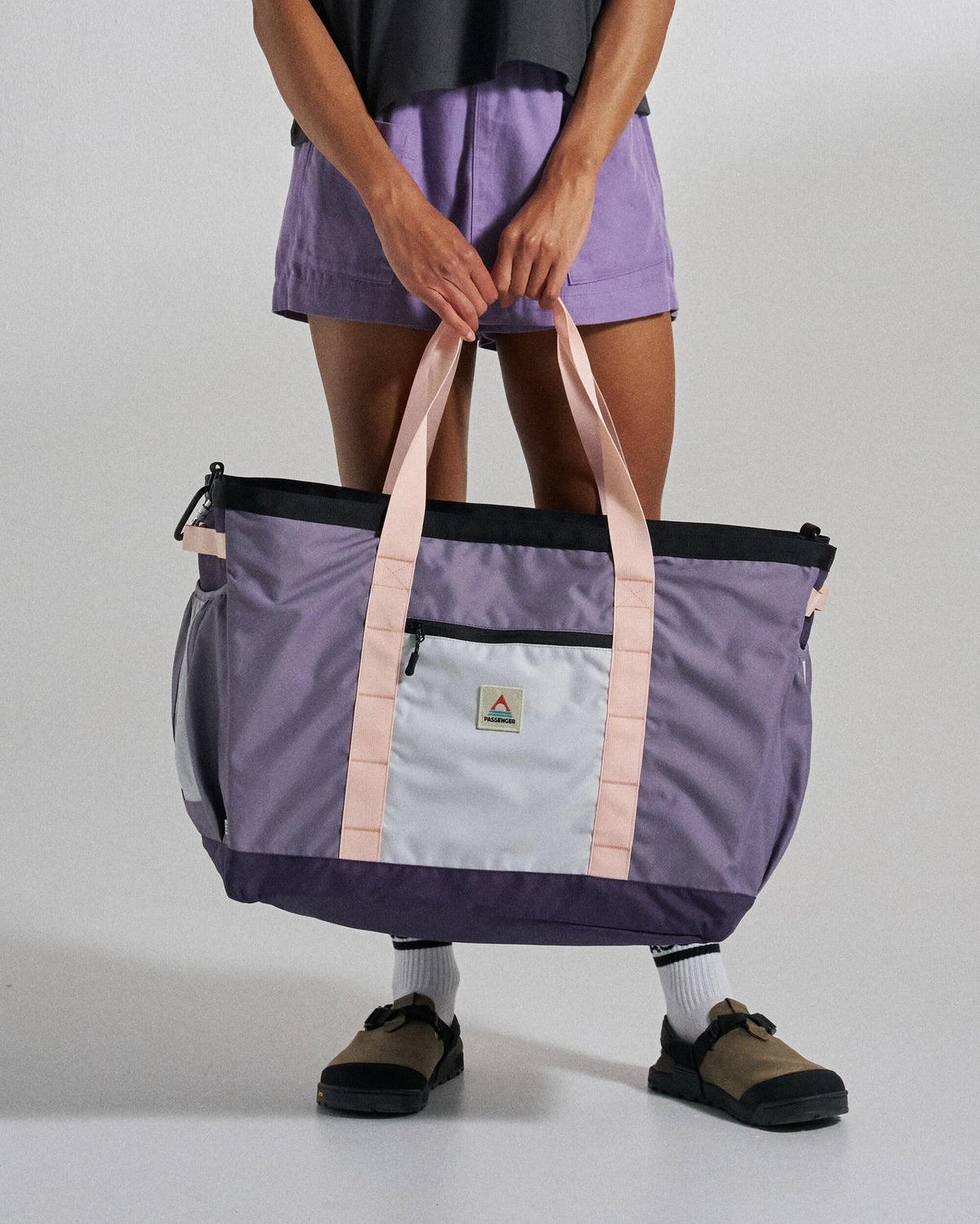 Boondocker Gear Tote 60L - Heather/ Deep Purple - Studio Model