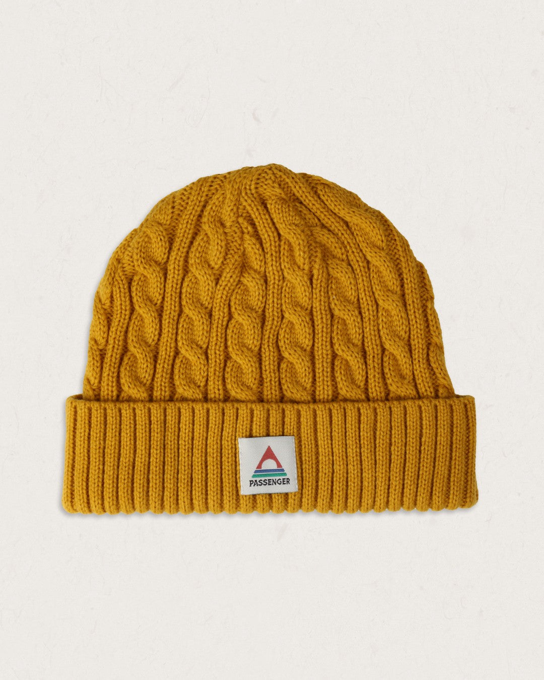 Fireside Recycled Acrylic Cable Knit Beanie - Mustard Yellow