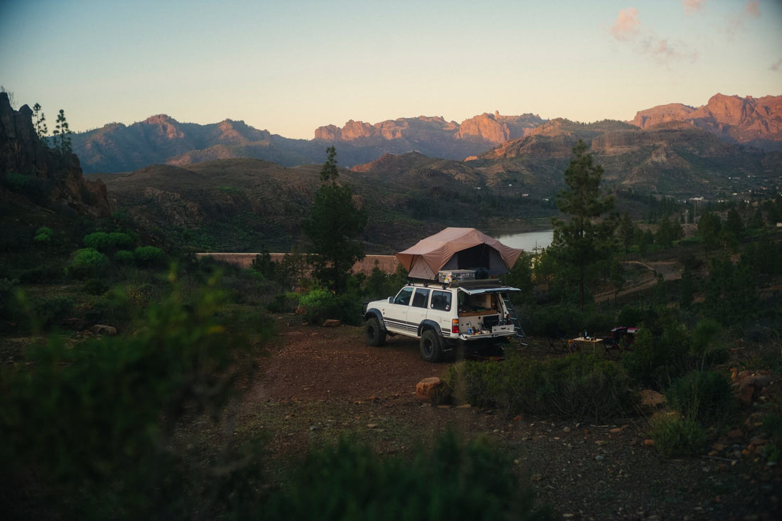 an overlander parked up with a roof tent