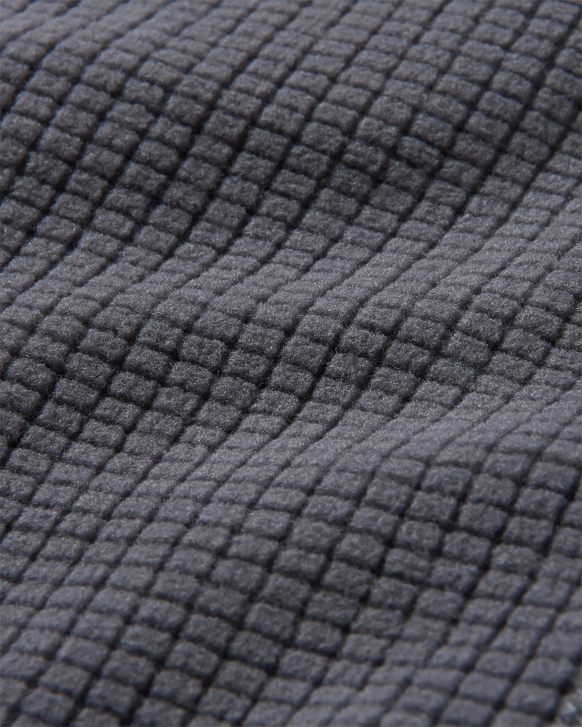 Point Recycled Grid Polar Fleece Hoodie - Charcoal - Flatlay