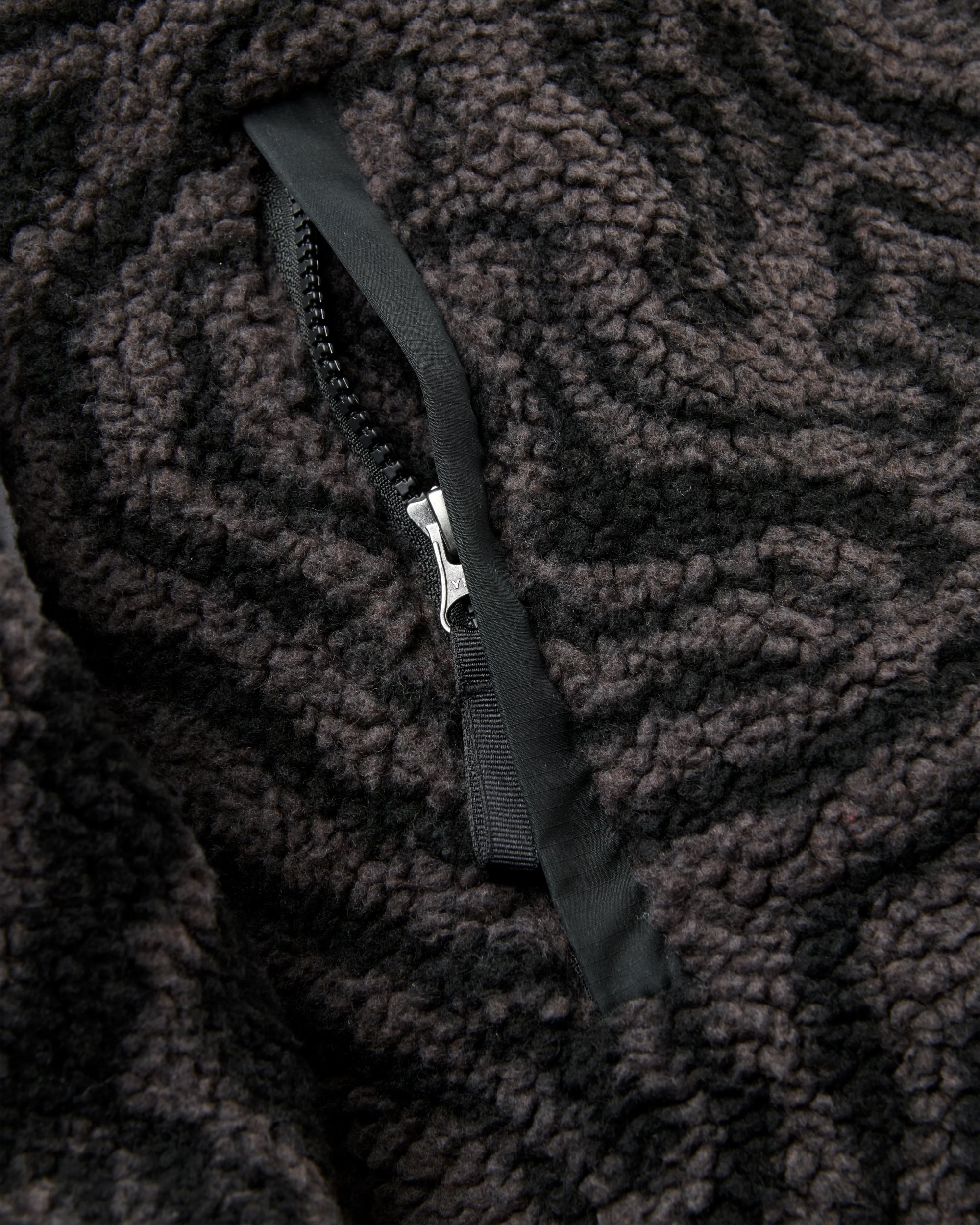 Offroad Sherpa 1/2 Zip Fleece - Strata Swirl Black - Flatlay