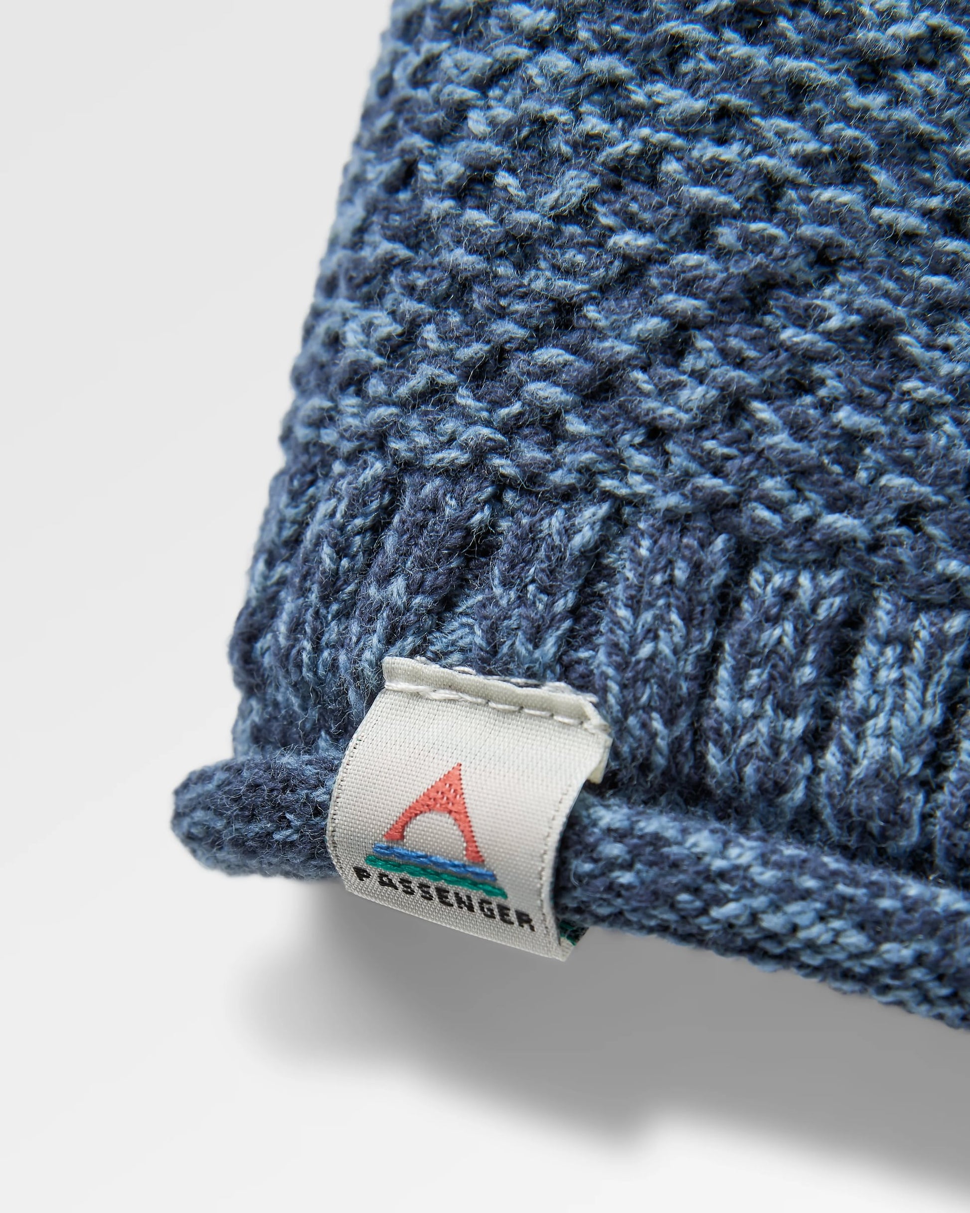Shore Organic Cotton Knit Jumper - Rich Navy - Flatlay