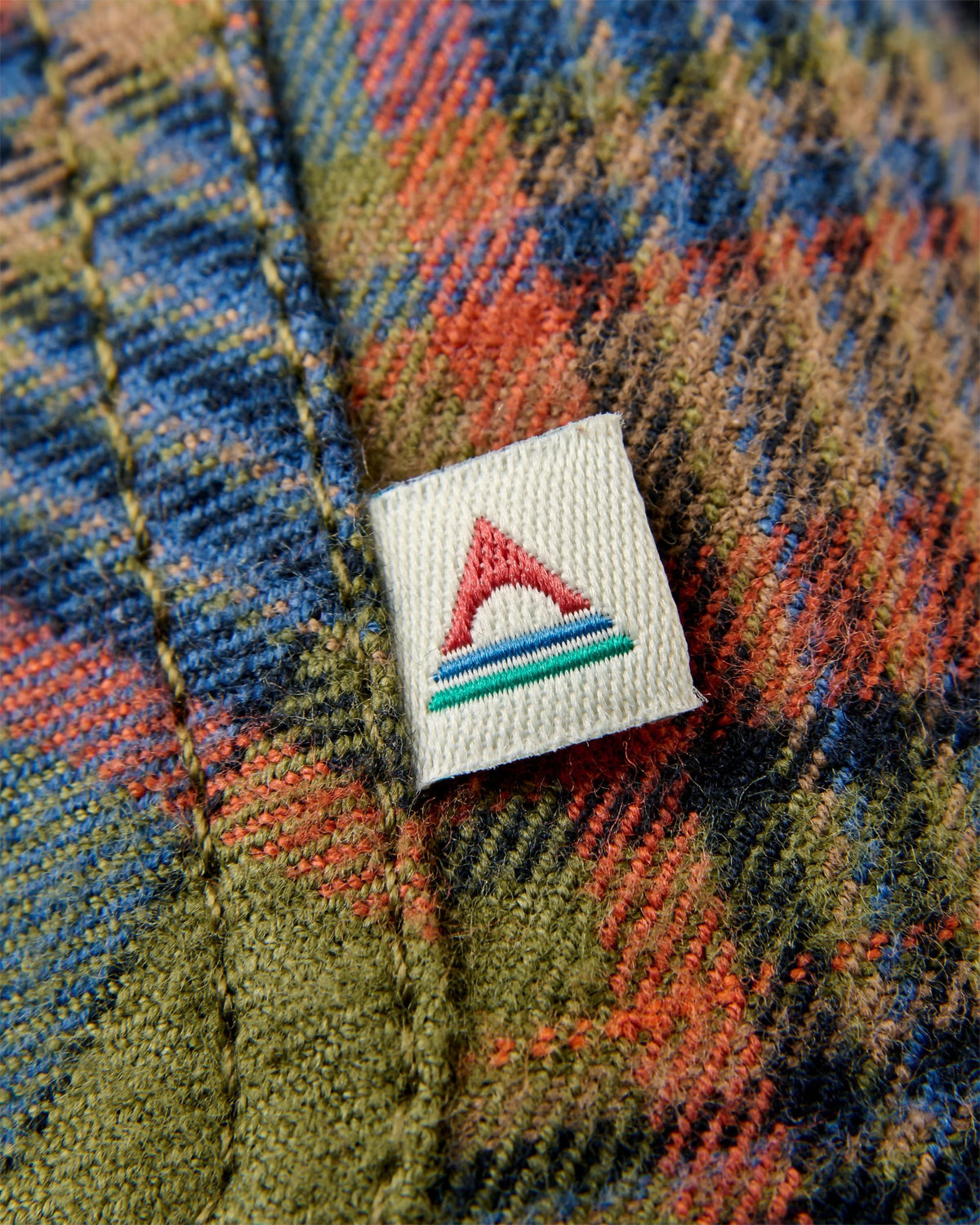 Backcountry Flannel Check Shirt - Khaki/Dark Denim Check - Flatlay