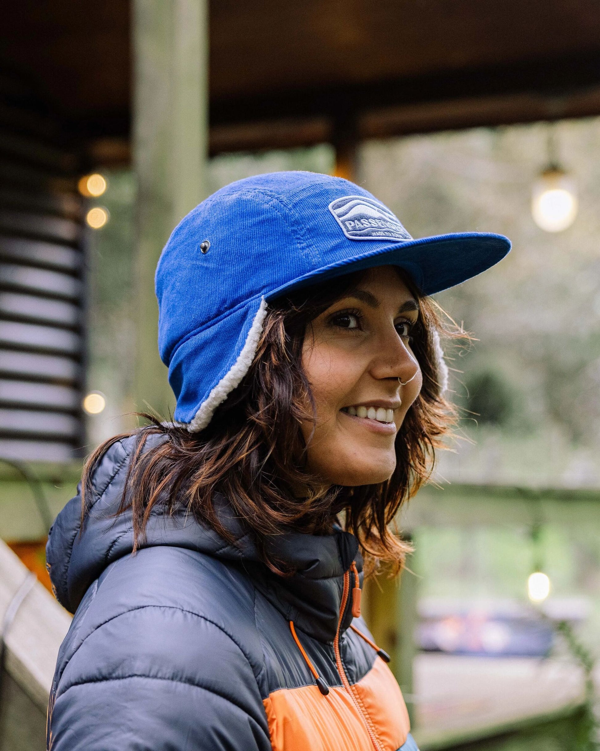 Womens_Daytime Recycled Cotton Sherpa Lined Hat - Azure Blue