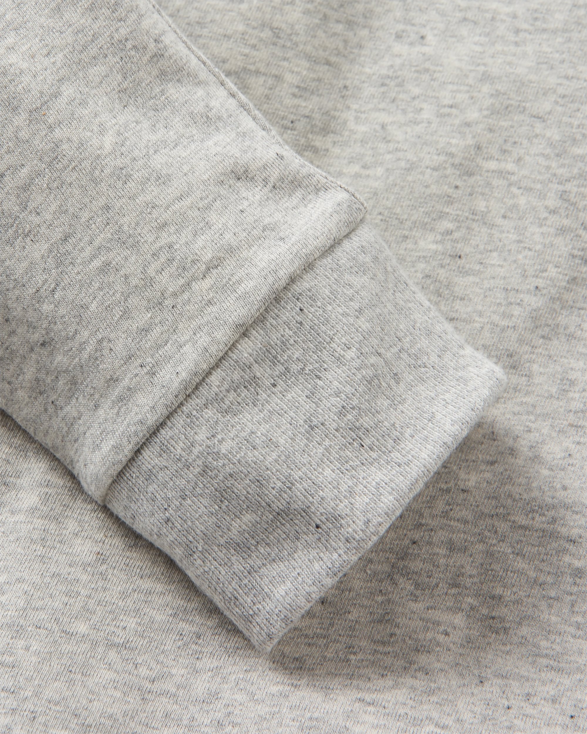 Classic Recycled Cotton LS T-Shirt - Mid Grey Marl - Flatlay