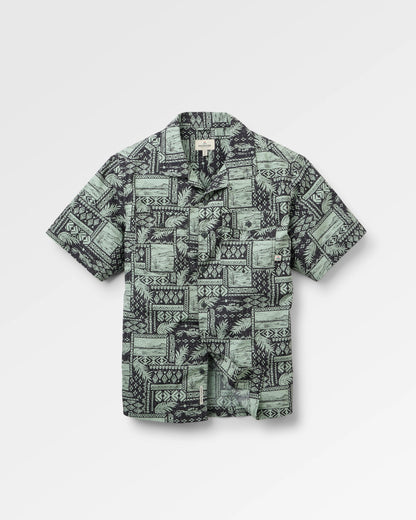 Acreage Shirt - Patchwork Faded Black - Flatlay