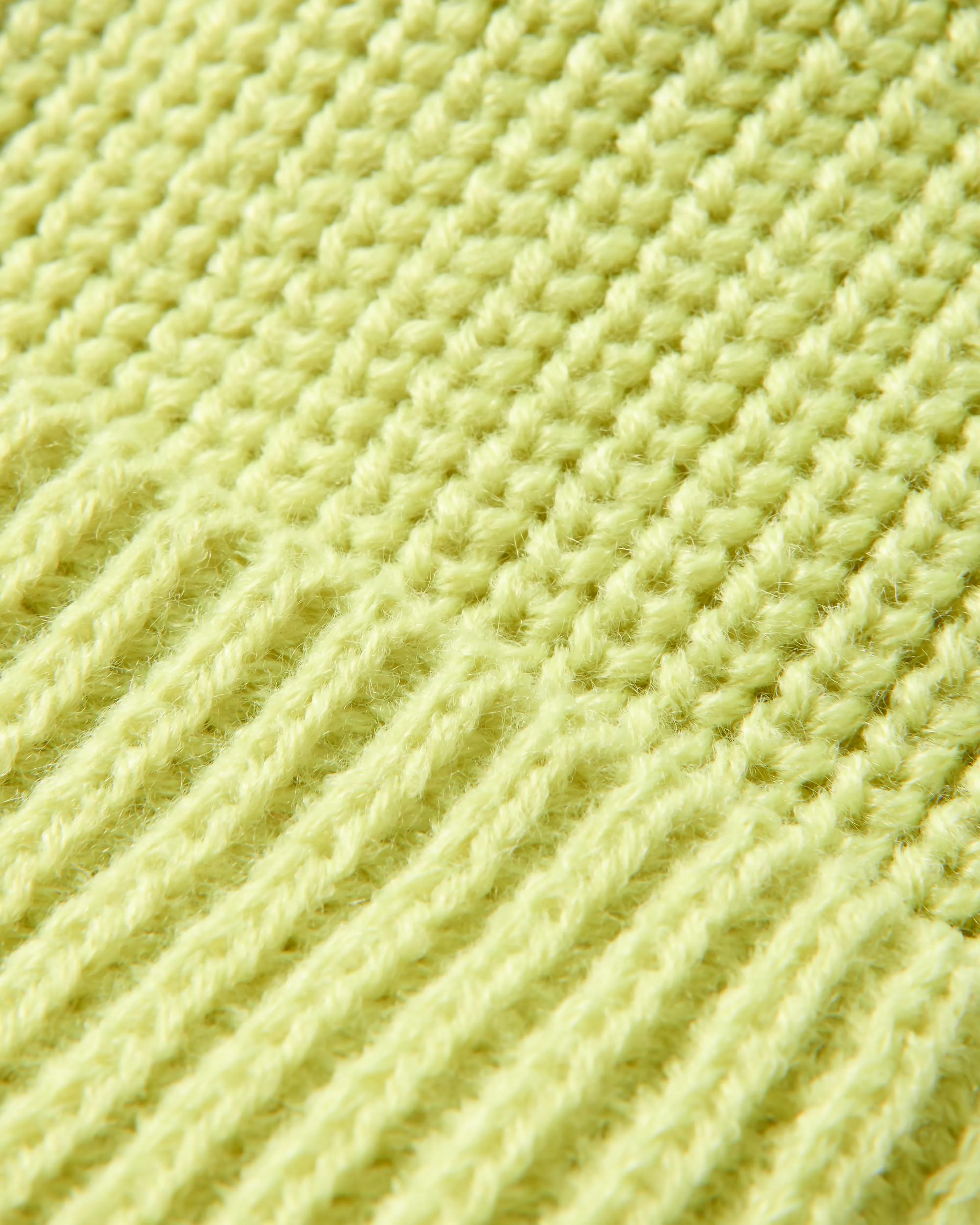 Compass Recycled Beanie - Lime Juice - Flatlay