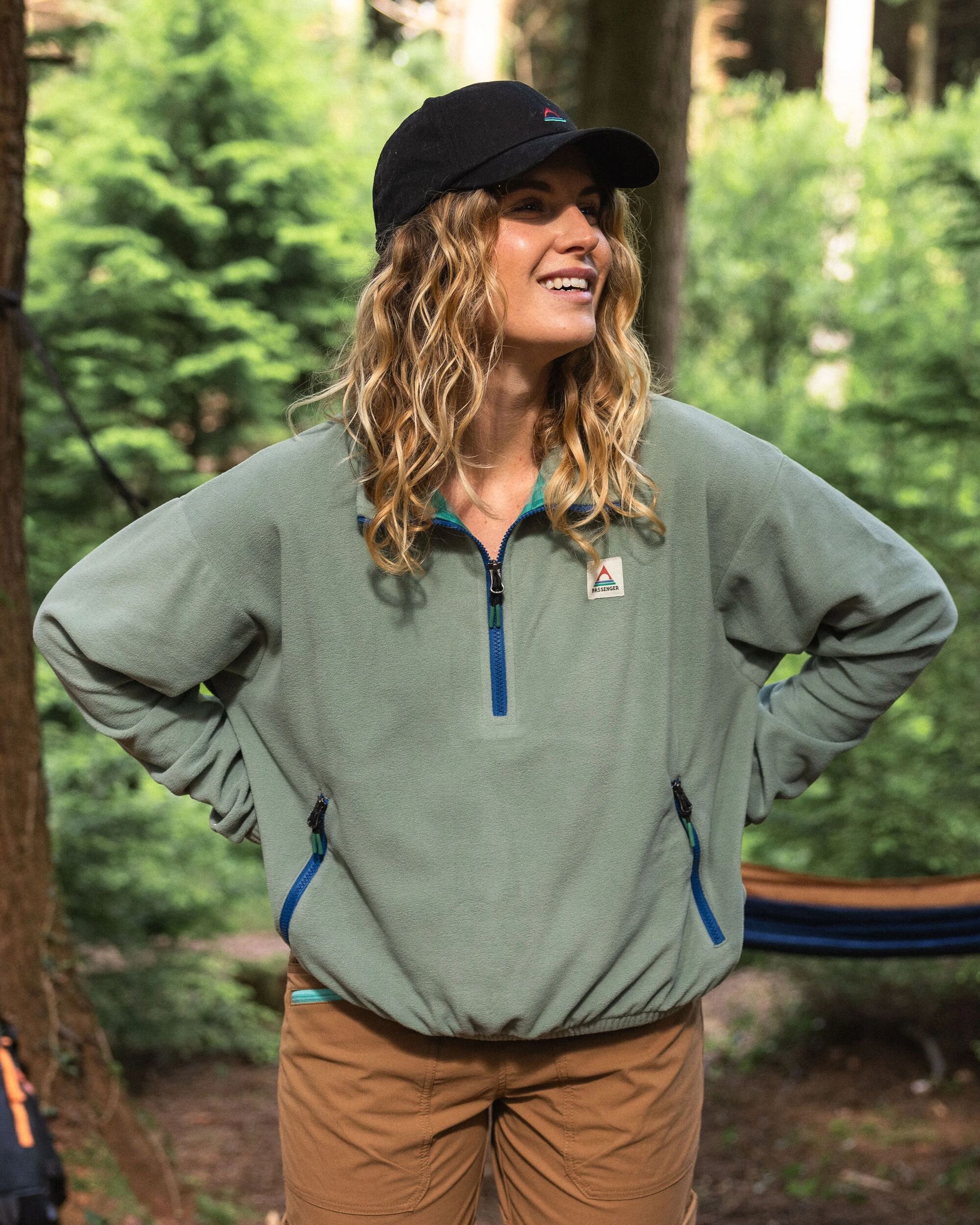 Ayla Recycled Micro Polartec® Fleece - Pistachio - Lifestyle