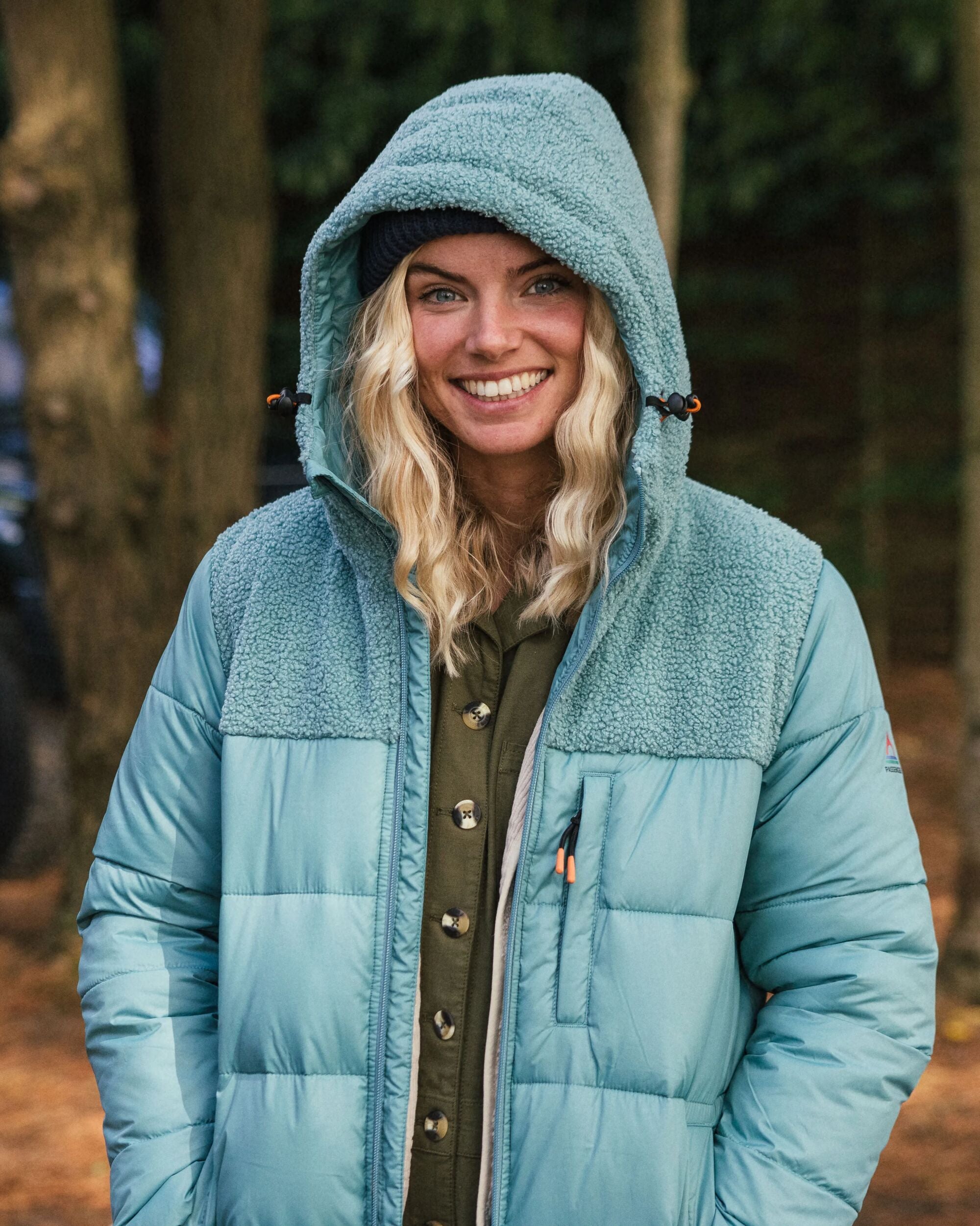 Elowen Hooded Recycled Insulated Jacket - Arctic - Lifestyle