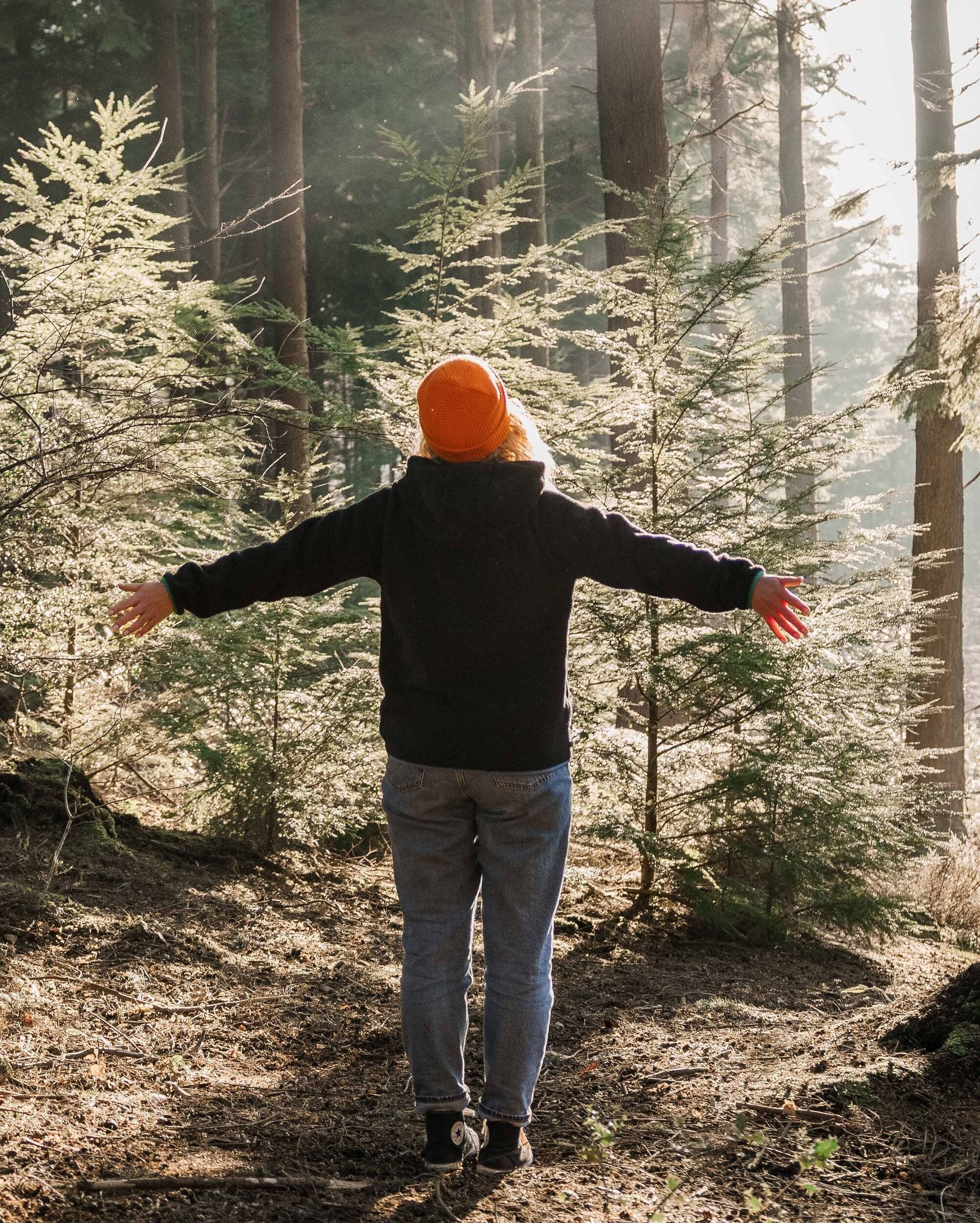 Maine 1/2 Zip Recycled Sherpa Fleece - Black - Lifestyle