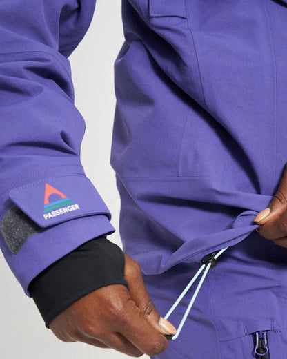 Snowscape Women's Recycled Anorak - Purple Indigo - Studio Model