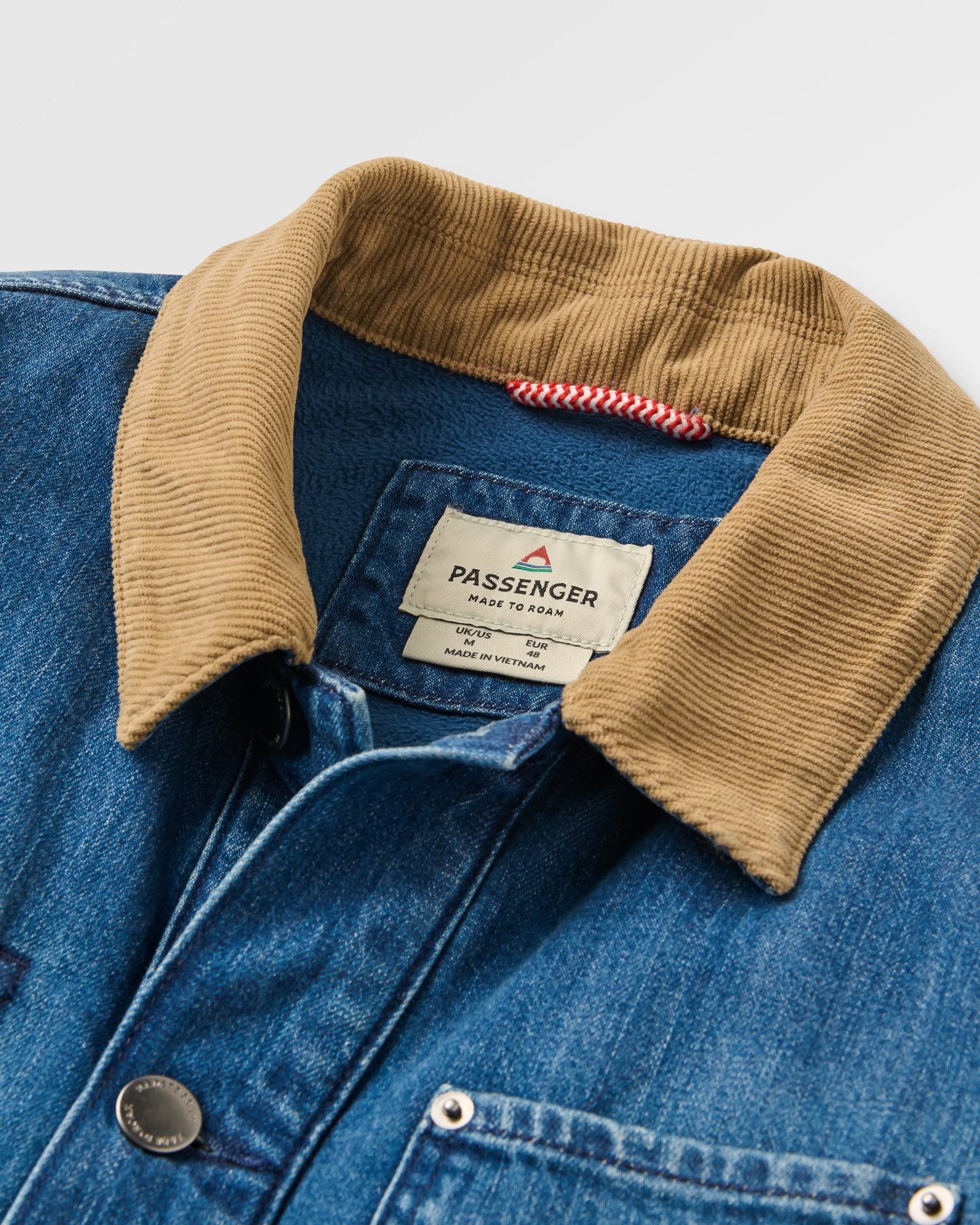 Vantage Lined Denim Jacket - Mid Wash Denim  - Flatlay