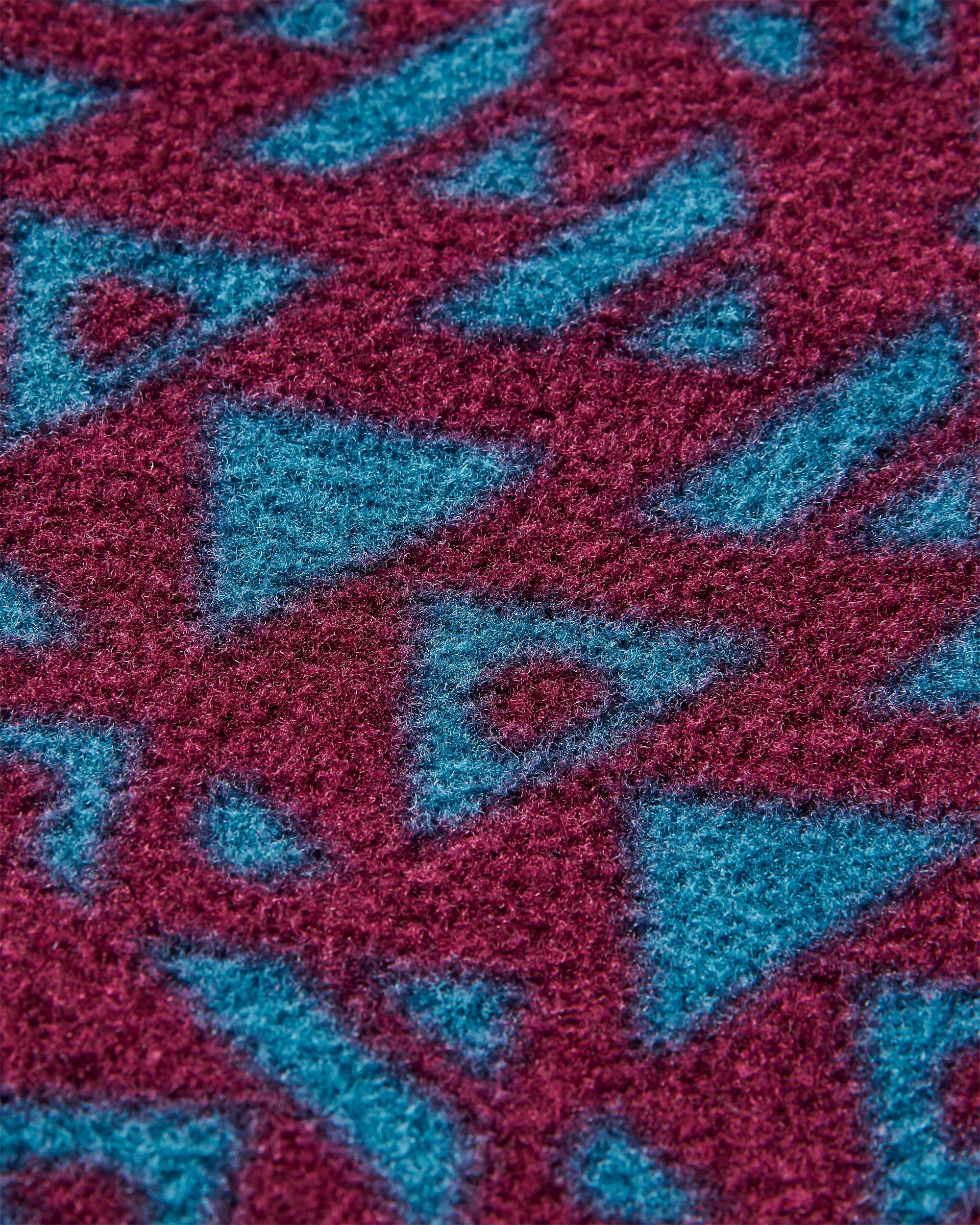 Dusk Polar Fleece - Diagonal Geo Fig - Flatlay