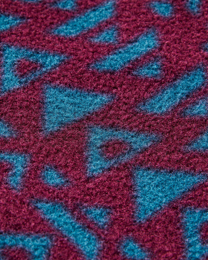 Dusk Polar Fleece - Diagonal Geo Fig - Flatlay