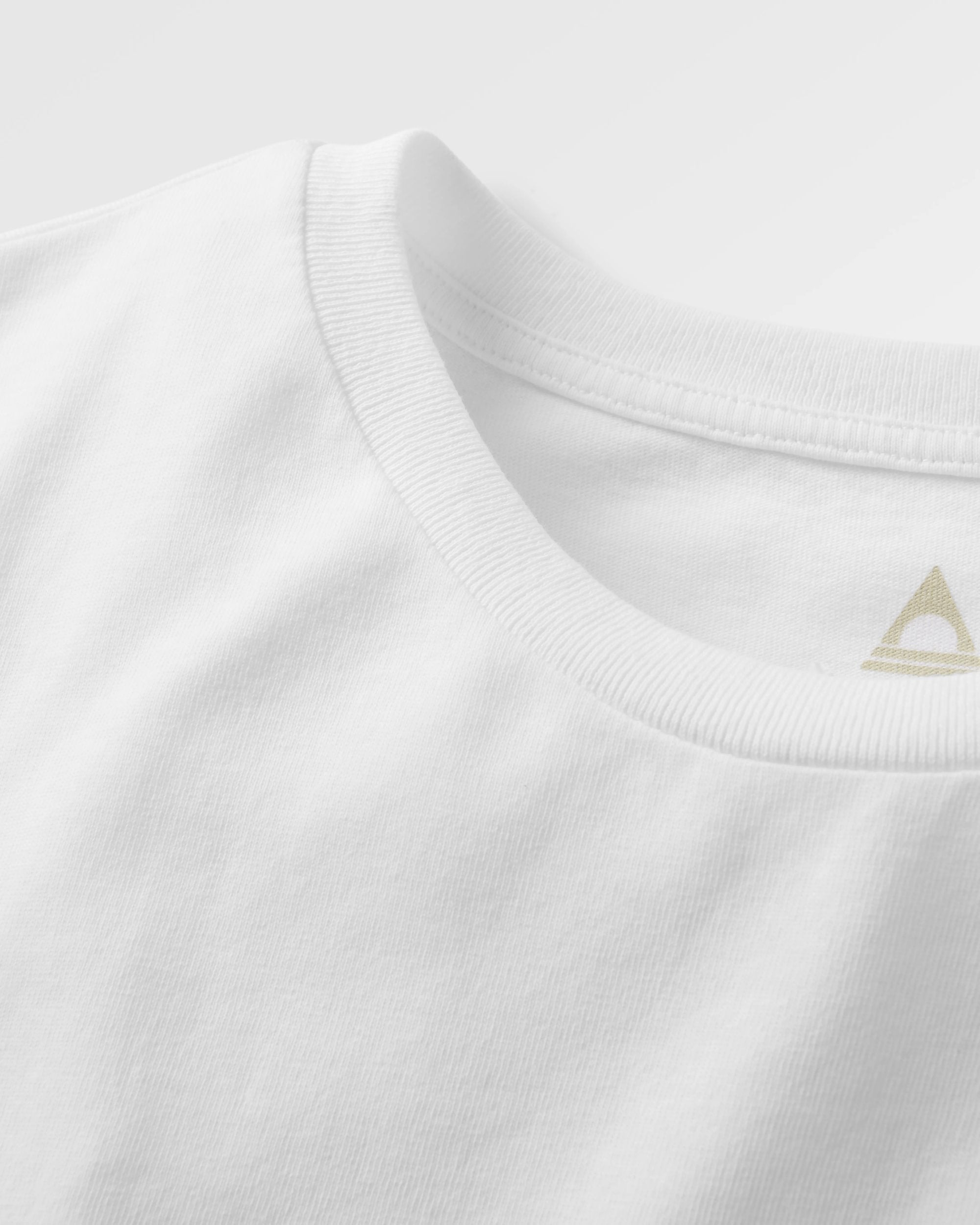 Escapism Recycled Cotton T-Shirt - White - Flatlay