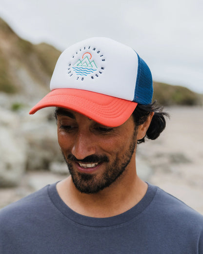 Escapism Trucker Cap - Moonlight Blue/Red Spice