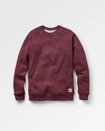 Heritage Recycled Cotton Sweatshirt - Wine Marl