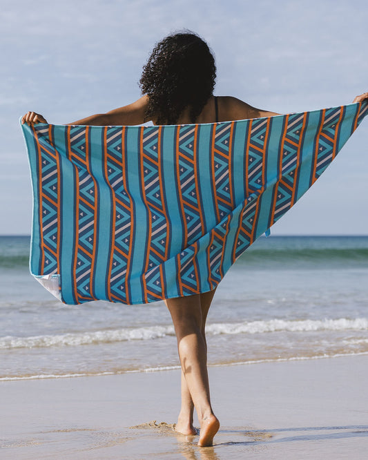 Womens_Portland Recycled Beach Towel - Porcelain Pattern