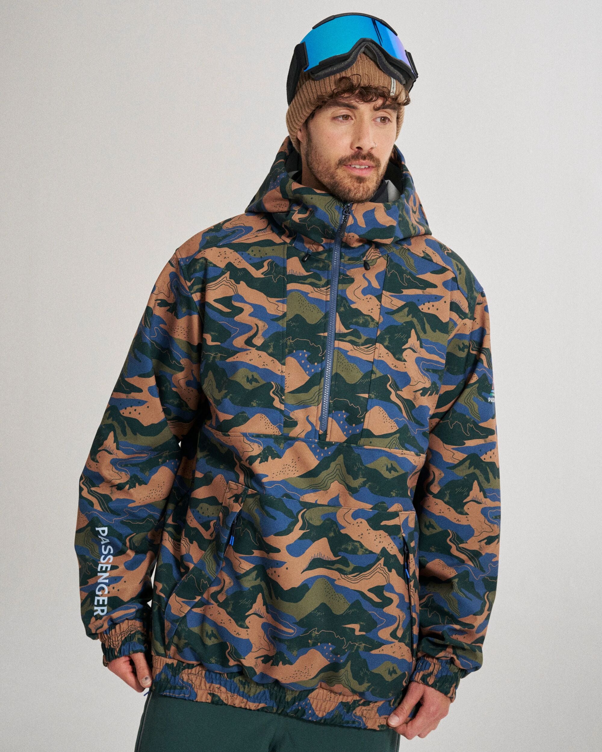 Snowscape Men's Snow 2L Softshell Pullover Adventure Dark Fern – Passenger