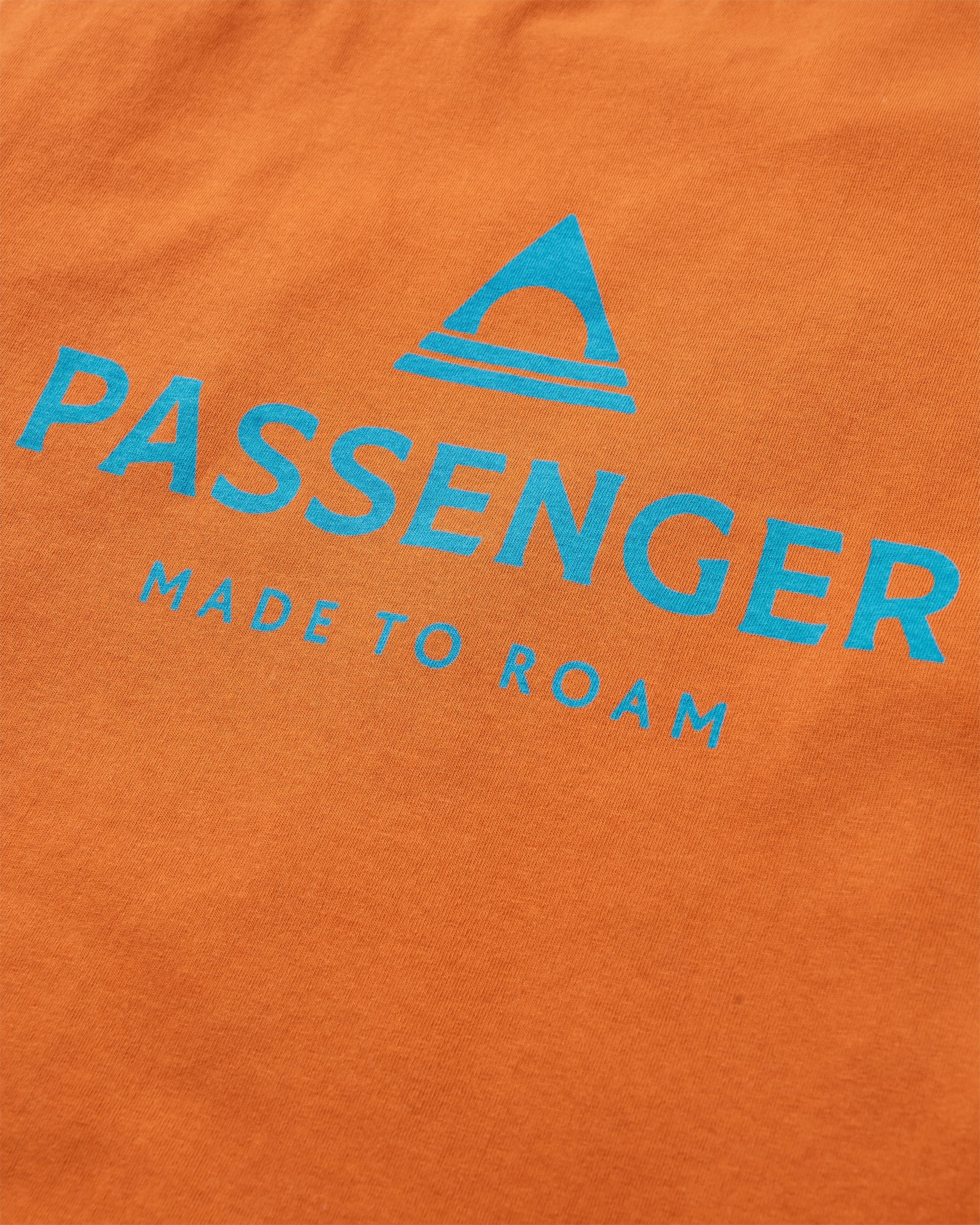 Passenger Recycled Cotton T-Shirt - Sunset Orange - Flatlay