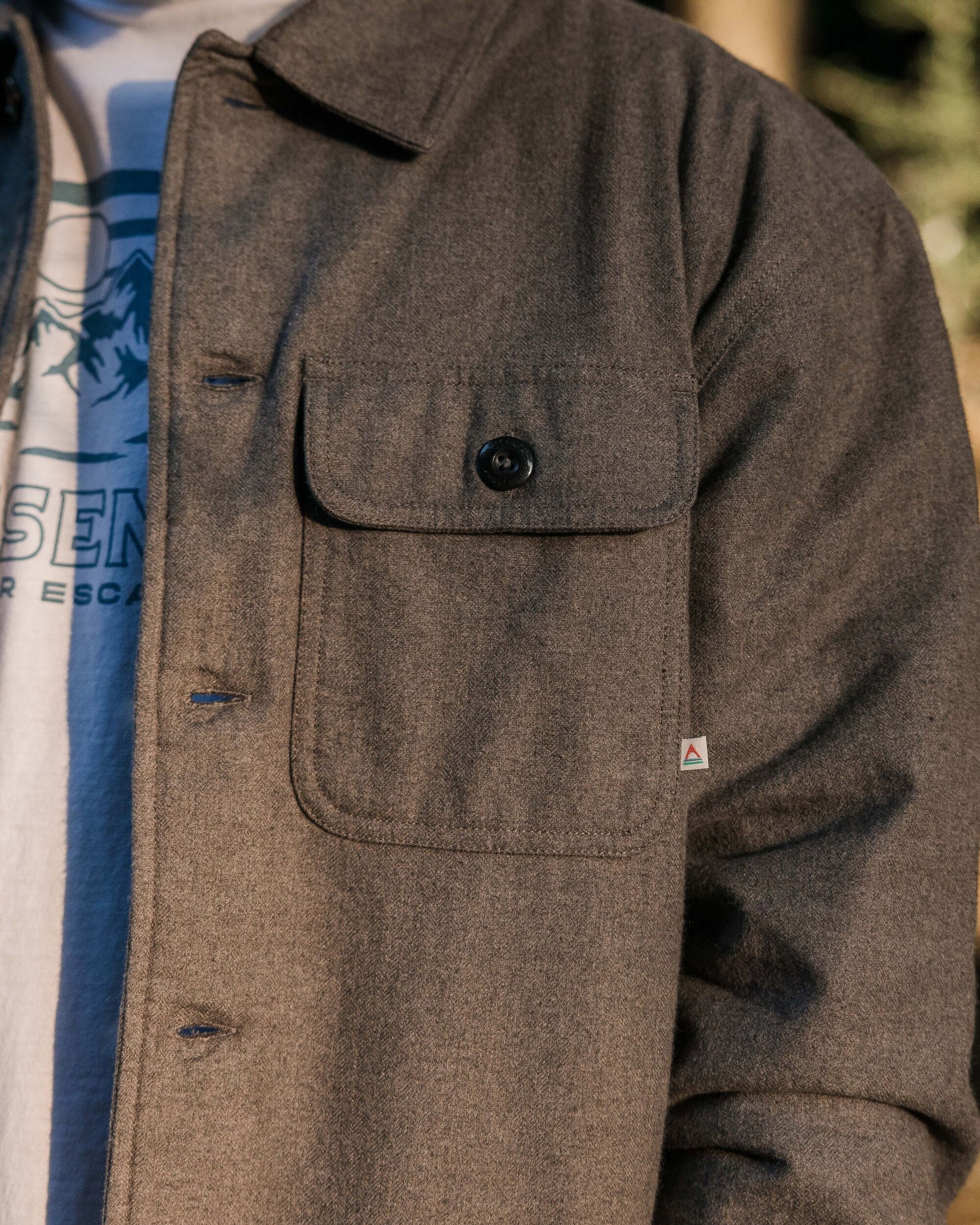 Freestyle Sherpa-Lined Overshirt - Grey Marl