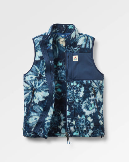 Fairbanks Full Zip Recycled Sherpa Gilet - Frost Rich Navy - Flatlay