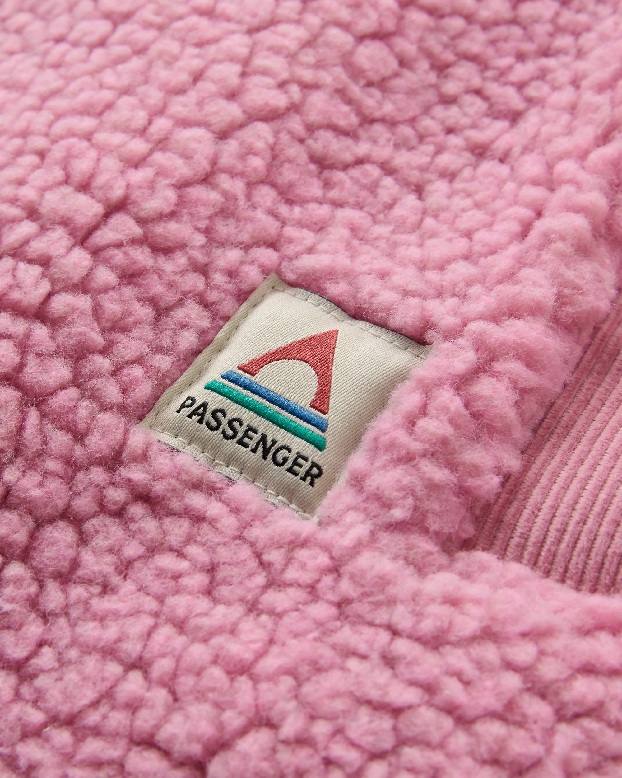 Tawny Collarless Deep-Pile Sherpa Gilet 2.0 - Pink Haze - Flatlay