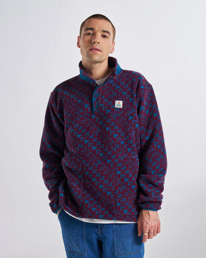 Dusk Recycled Polartec® Fleece - Diagonal Geo Fig - Studio Model